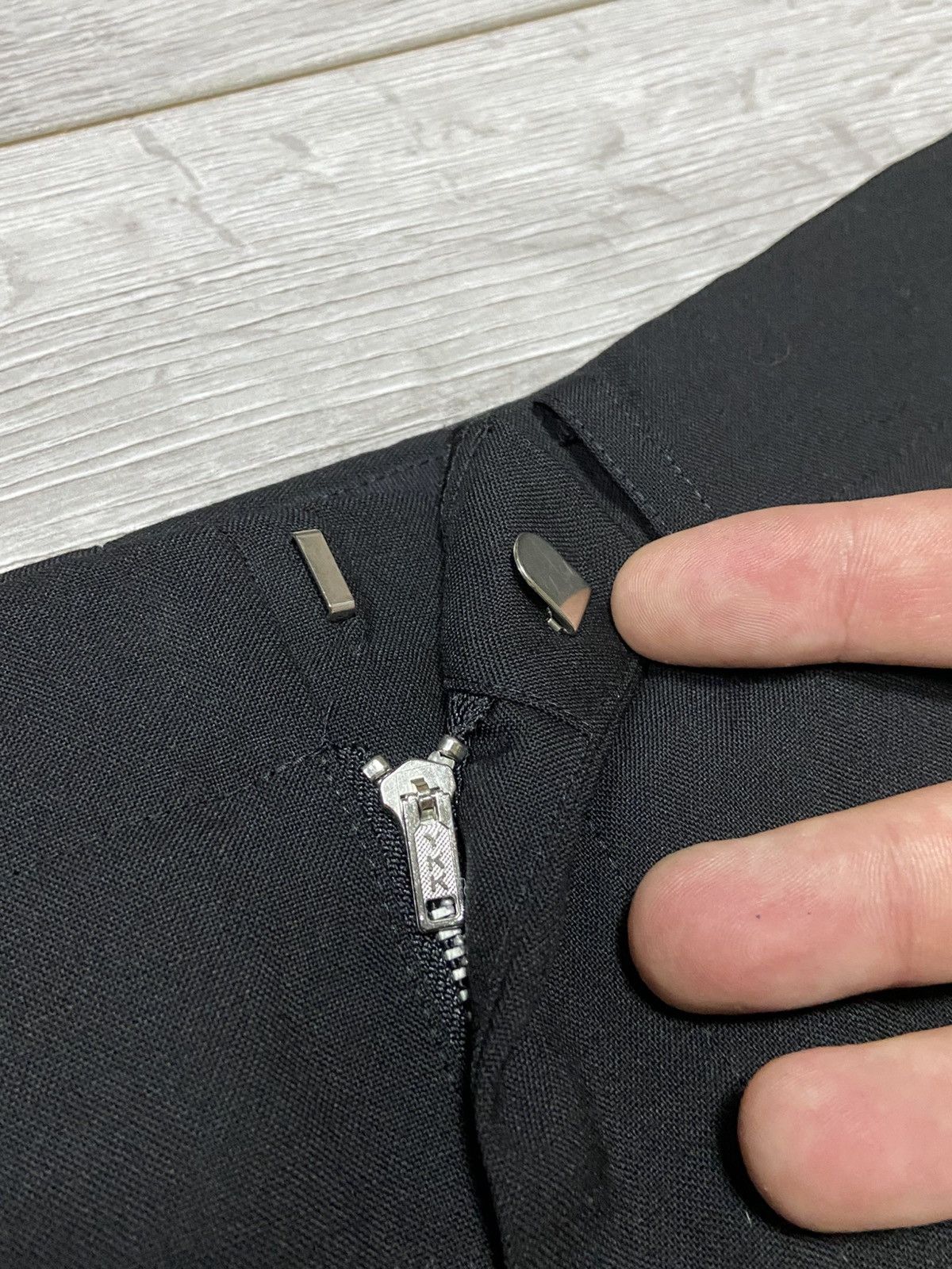 Comme des Garcons Junya Watanabe Comme des Garçons Black Wide Wool Trousers Size 28" / US 6 / IT 42 - 5 Thumbnail