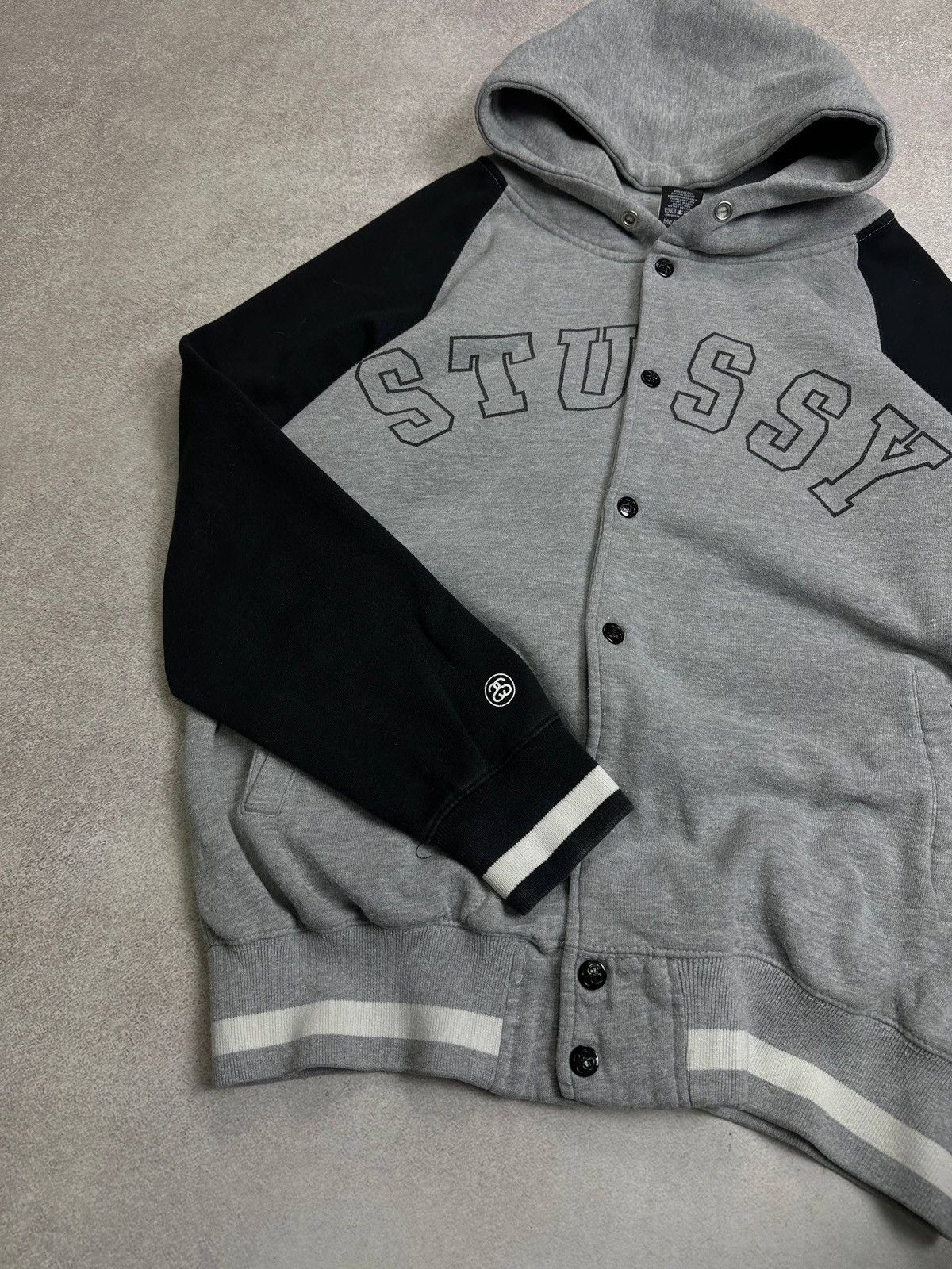 Stussy Vintage Stussy Spellout Hooded Boxy Cotton Bomber Jacket M Size US M / EU 48-50 / 2 - 3 Thumbnail