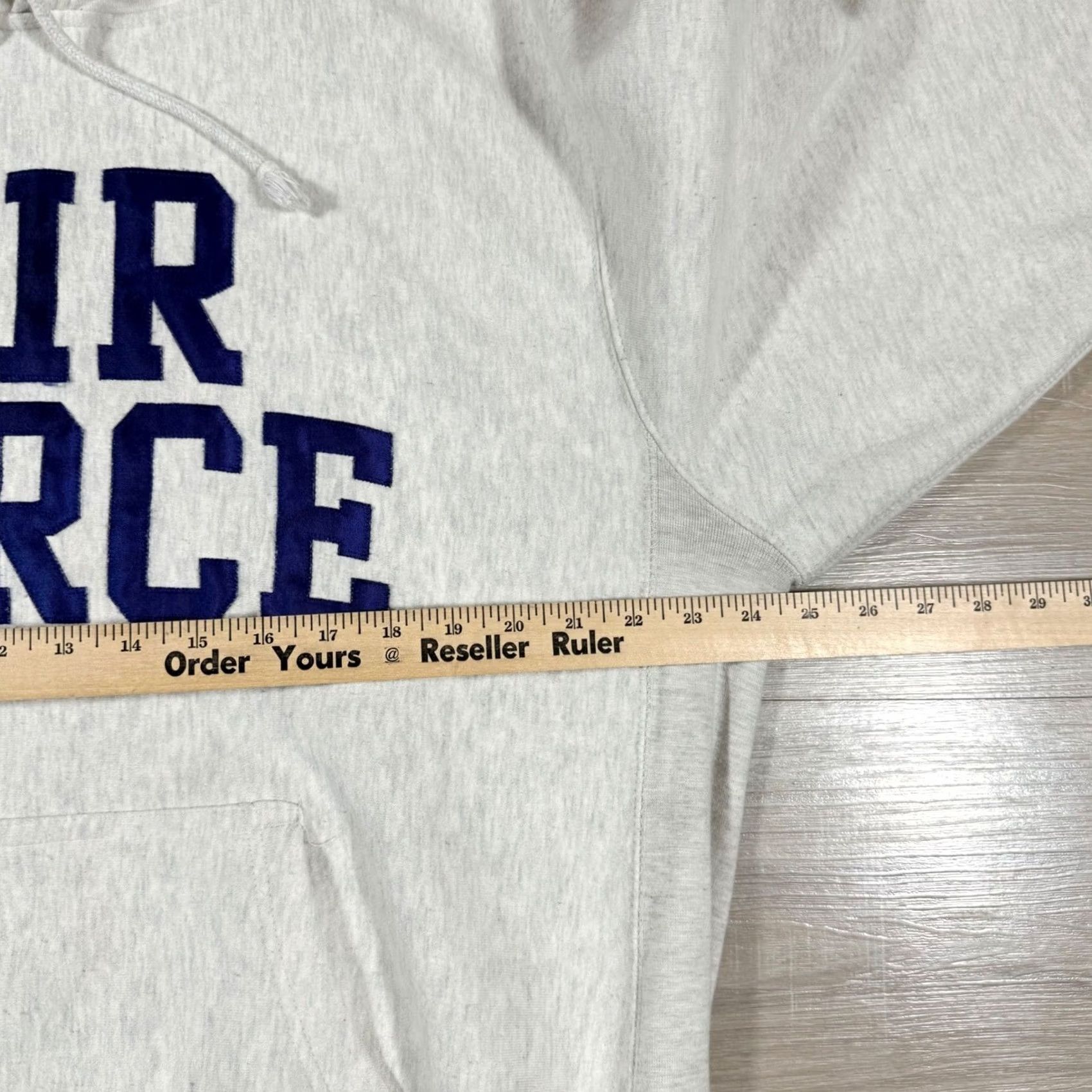 Vintage VINTAGE Air Force Embroidered Pro Weave Hoodie Sweatshirt Pullover Mens Large Size US L / EU 52-54 / 3 - 7 Thumbnail