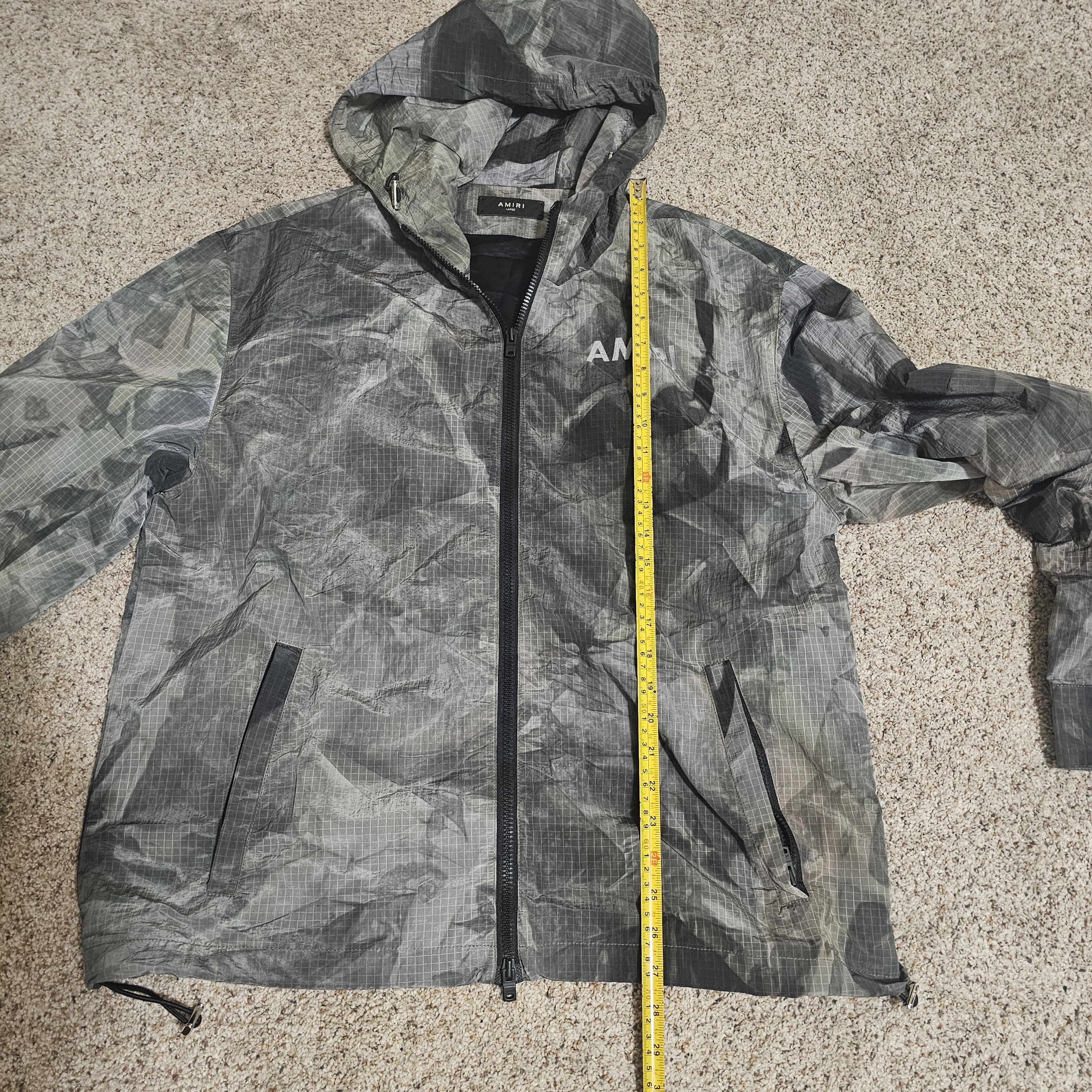 Amiri AMIRI Green Logo Camouflage Windbreaker Size L Size US L / EU 52-54 / 3 - 9 Thumbnail