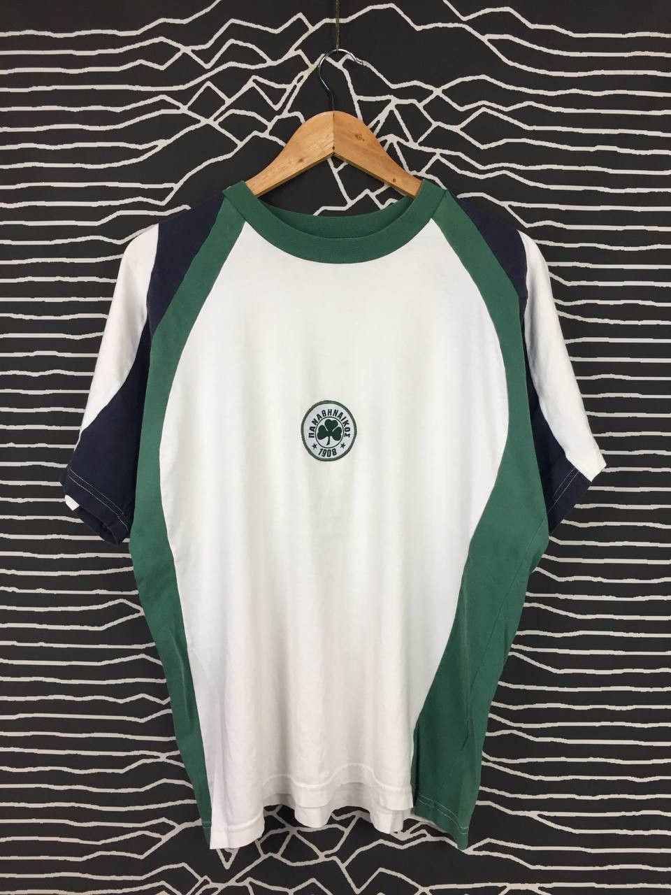 Vintage Vtg Authentic Line Panathinaikos Football Club Logo Tee Size US M / EU 48-50 / 2 - 1 Thumbnail