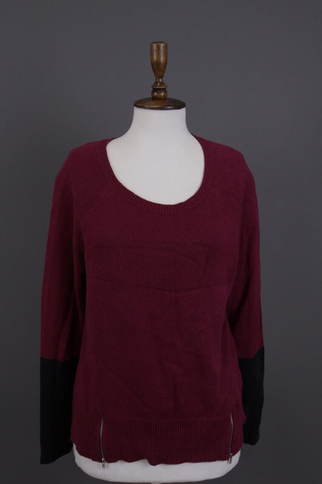 Eileen Fisher Eileen Fisher Burgubdy Lagenlook Cotton Sweater Size M Size M / US 6-8 / IT 42-44 - 1 Thumbnail