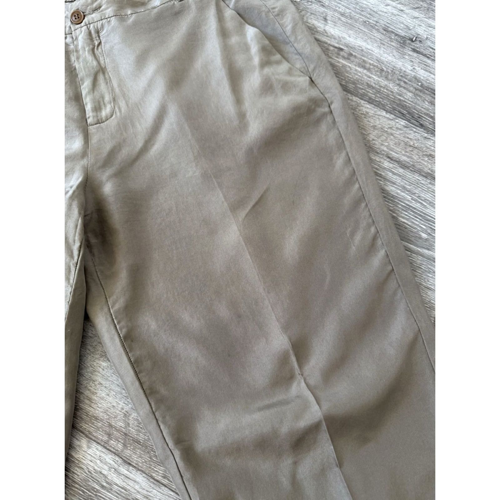 Diesel Diesel Silk Black Gold Pants Straight Leg Beige Women 44 Silk Pants Dress Pants Regular Pockets Luxury Beije/Beige Knit? Size 30" / US 8 / IT 44 - 5 Thumbnail
