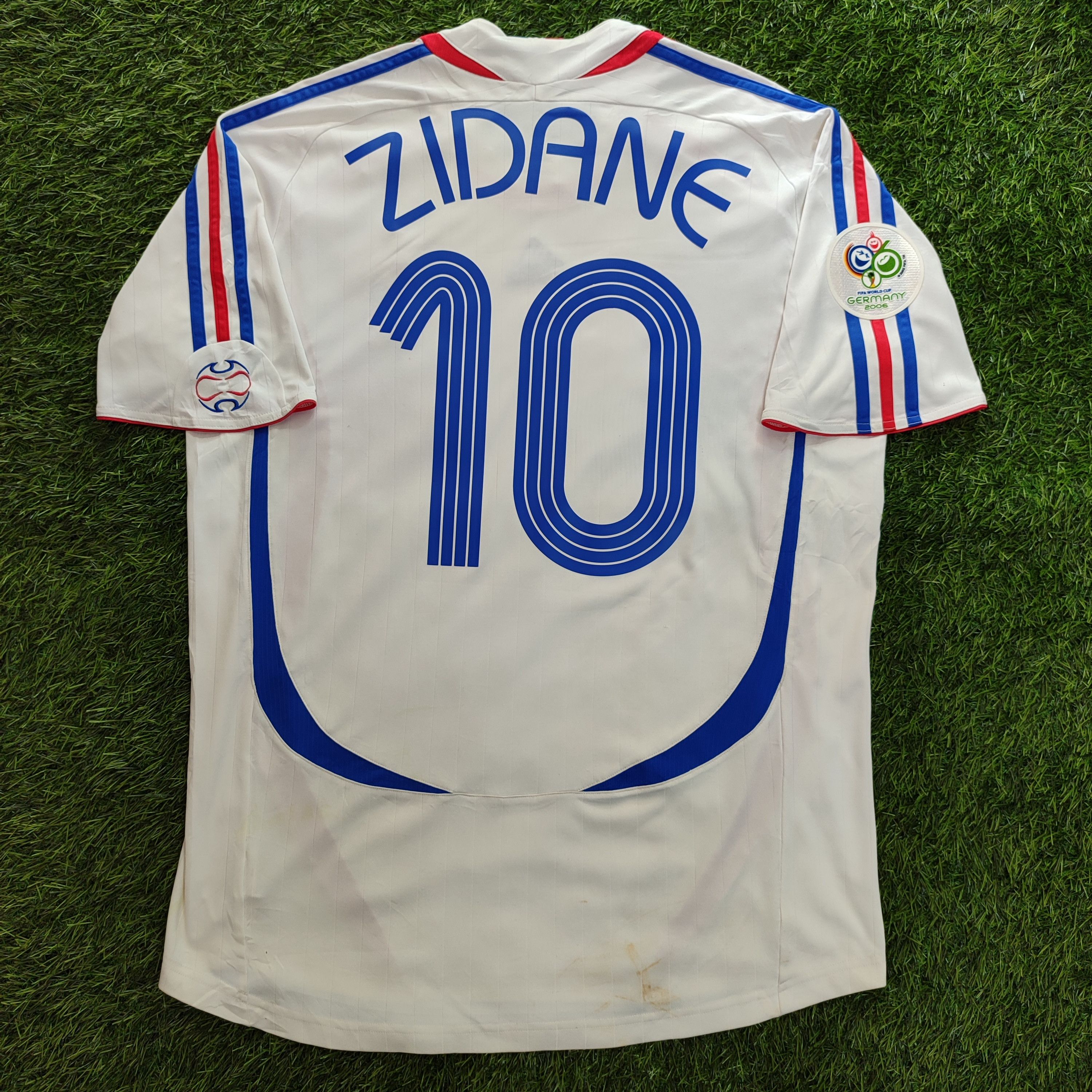 Adidas France Away World Cup 2006 Zidane #10 Soccer Jersey