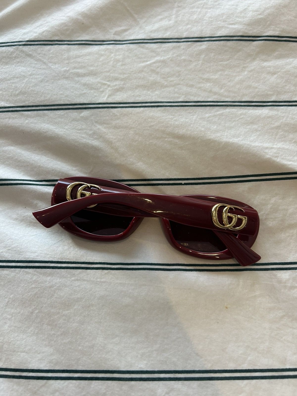Gucci Gucci Wine Red sunglasses Size ONE SIZE - 2 Thumbnail