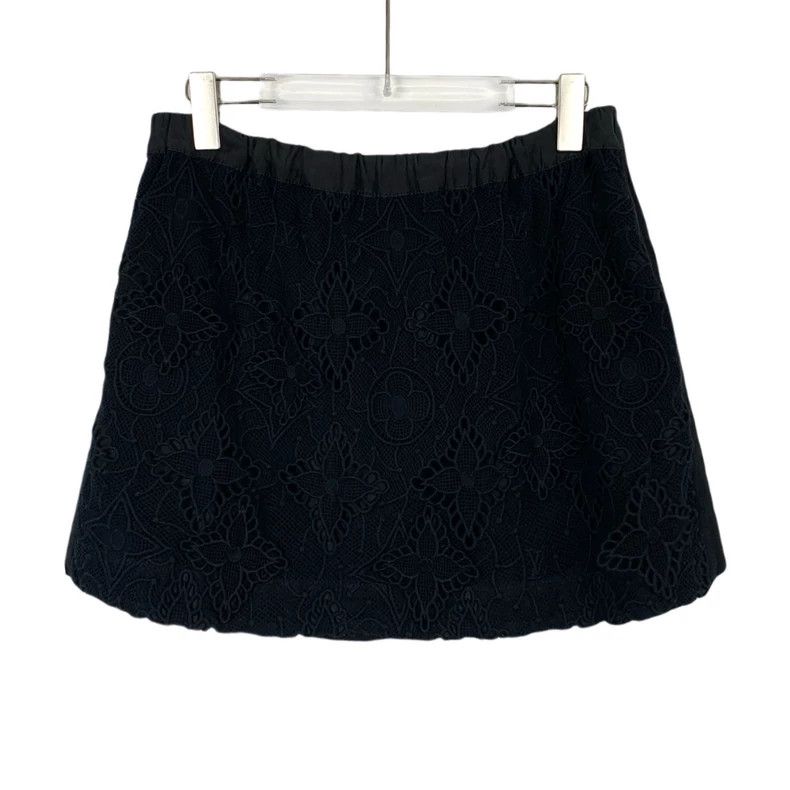 Louis Vuitton Louis Vuitton Black cut-out embroidered skirt Size 35" - 1 Thumbnail