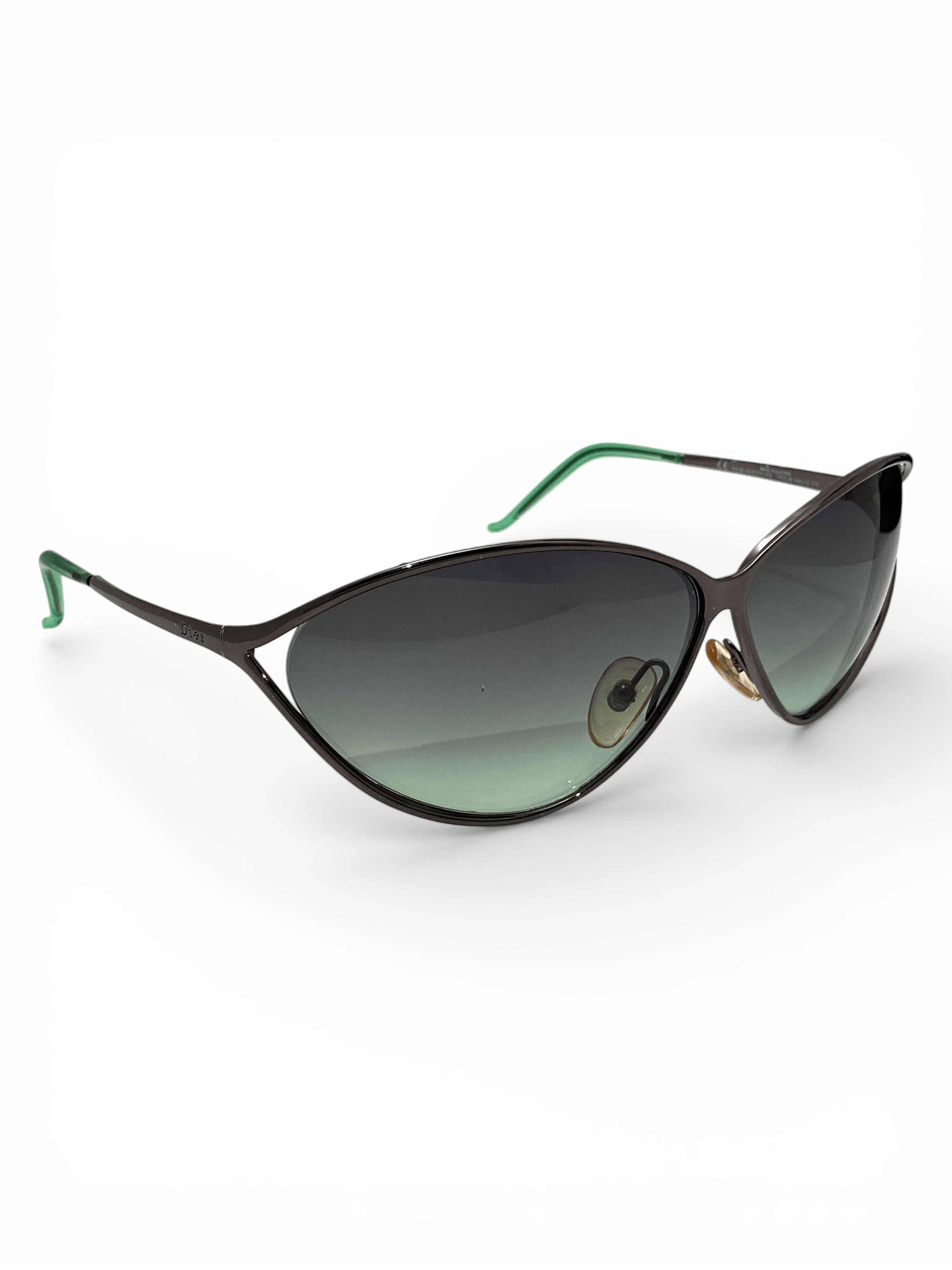 Dior Dior Logo Silver Rimless Cat Eye New American Sunglasses Y2K Size ONE SIZE - 1 Thumbnail