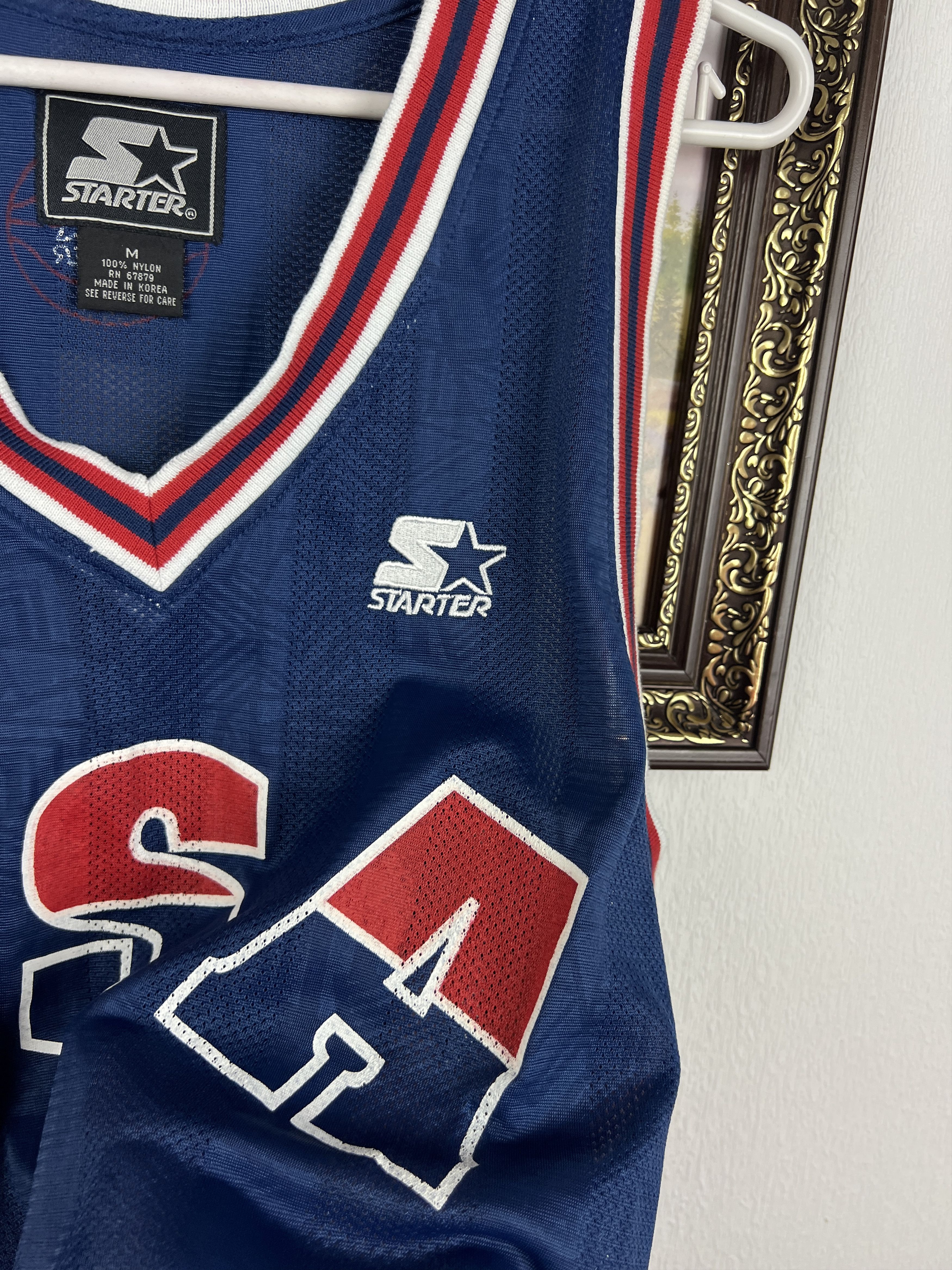 Starter Vintage 90's USA Olympics Team Basketball Jersey Shirt Size US M / EU 48-50 / 2 - 5 Thumbnail