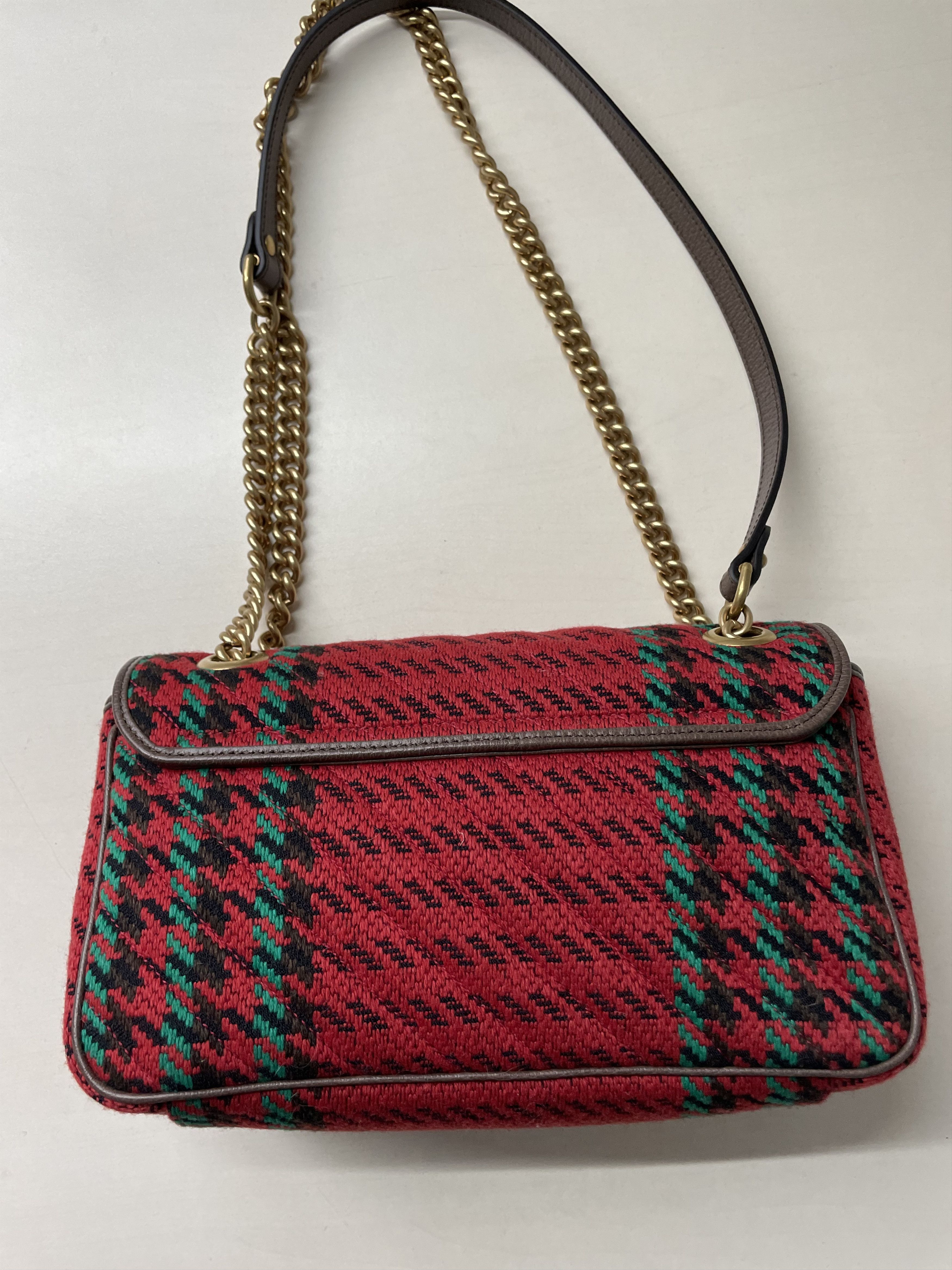 Gucci Gucci GG Marmont Small Houndstooth Shoulder Bag Size ONE SIZE - 6 Thumbnail