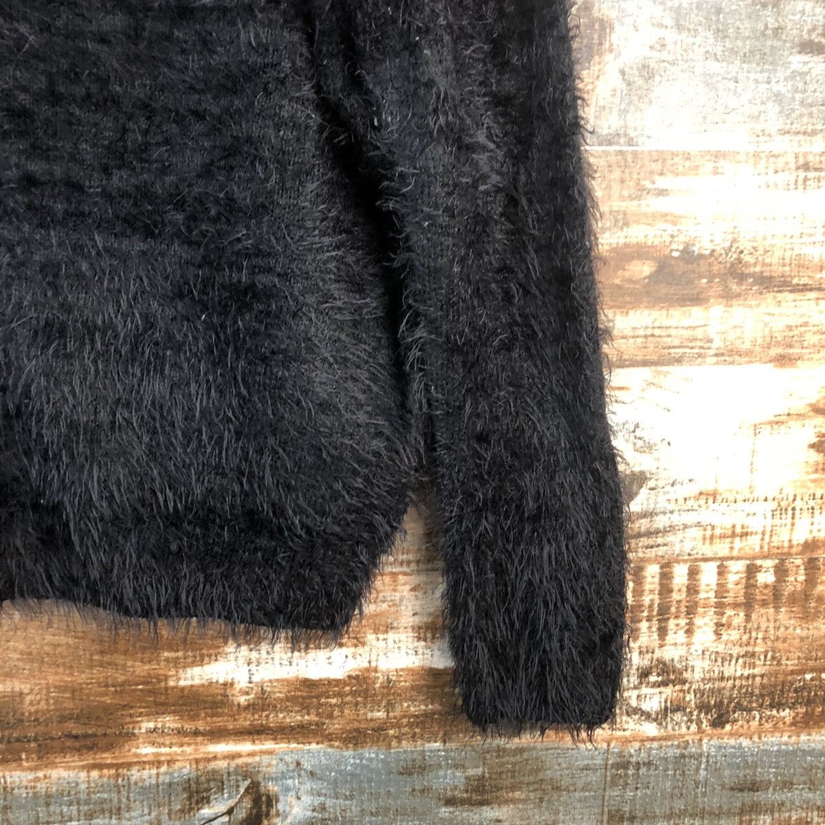 Japanese Brand DL Alpha Cubic Black fur shaggy Mohair Knitwear #C034 Size US S / EU 44-46 / 1 - 8 Thumbnail