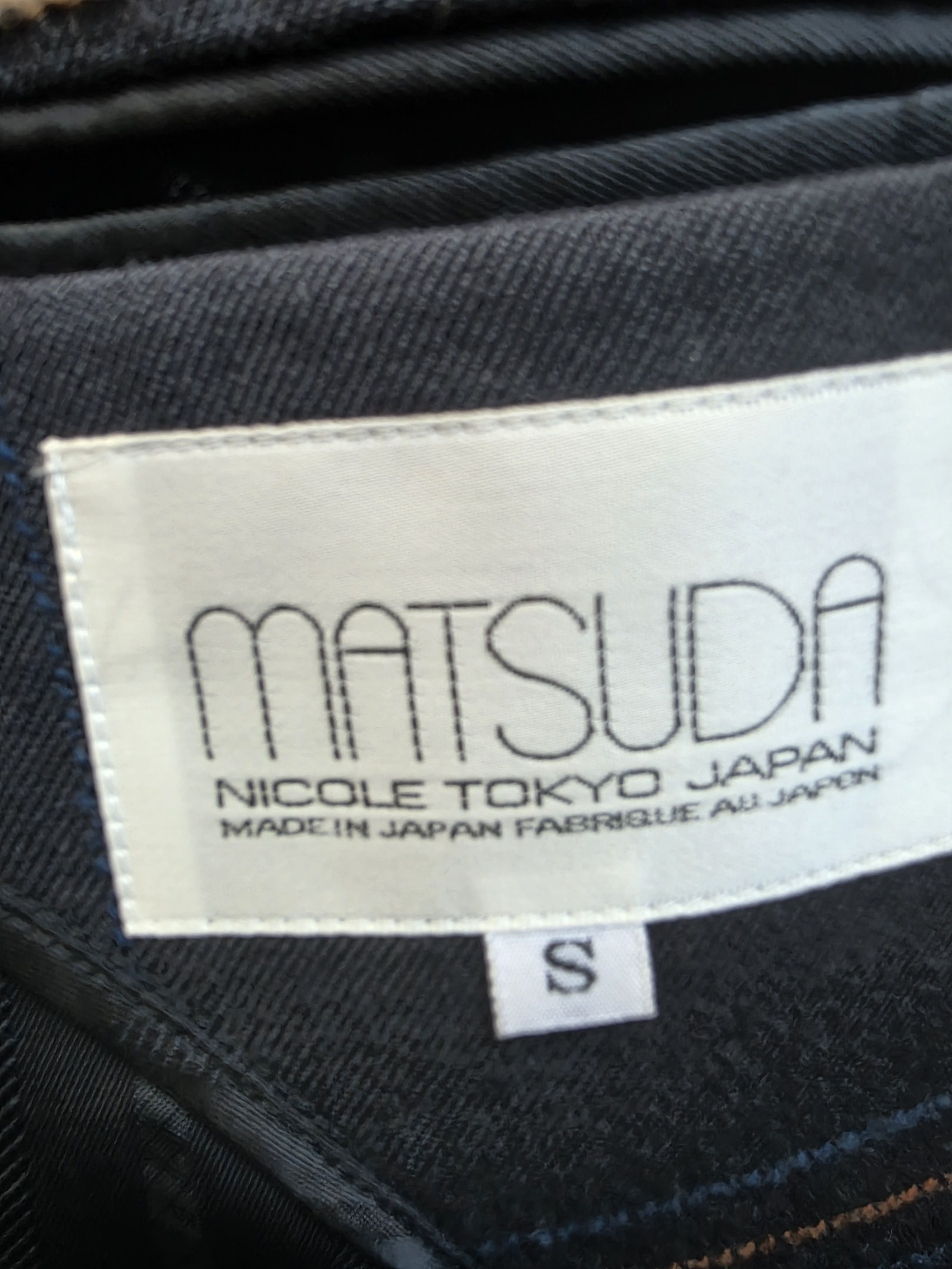 Majestic Matsuda black 50s inspired windowpane blazer Size 42R - 5 Thumbnail