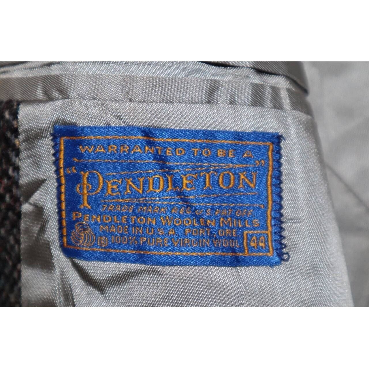 Pendleton Vintage PENDLETON Wool Twill Jacket Coat Blazer Gray Sz 44 Size 44R - 3 Thumbnail
