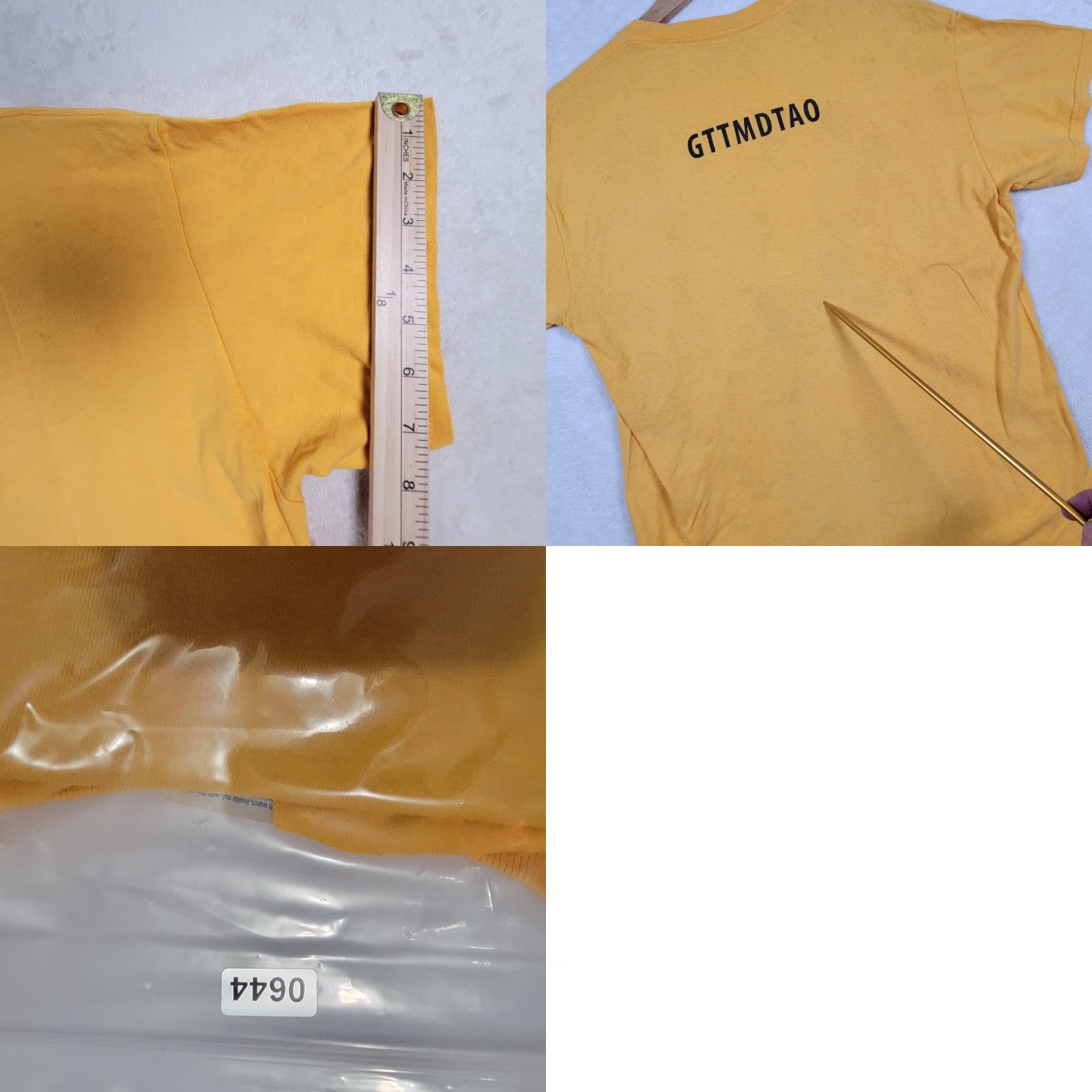 Gildan VINTAGE Gildan T-Shirt Yellow M Mens 90s Rat On Bike Graffiti Embroidered Logo Crew Neck Short Sleeve Cotton Blend Shirt Size US M / EU 48-50 / 2 - 9 Thumbnail