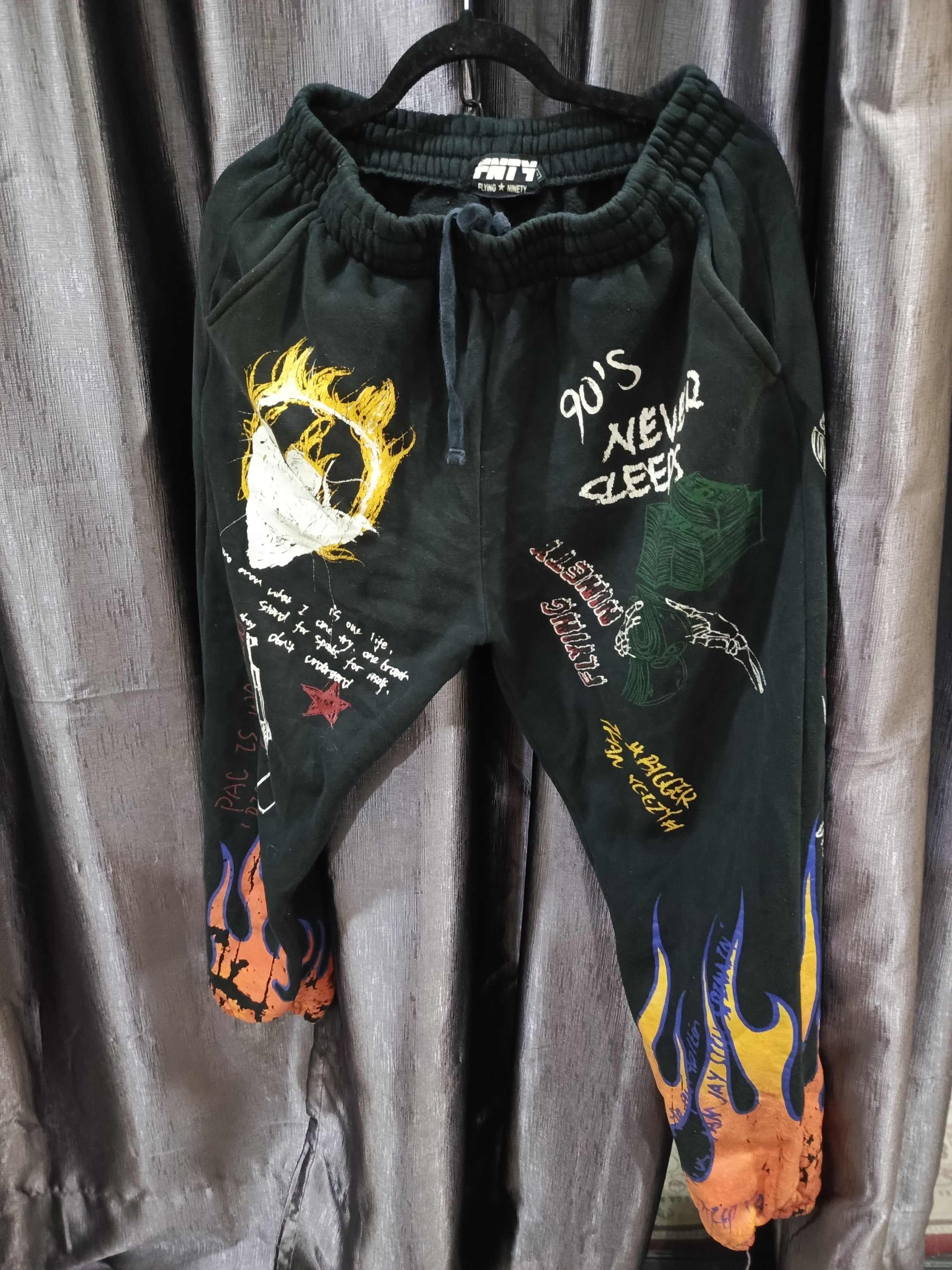 Japanese Brand Flying Ninety (FNTY). These are black heavyweight sweatpants Size US 33 - 11 Thumbnail
