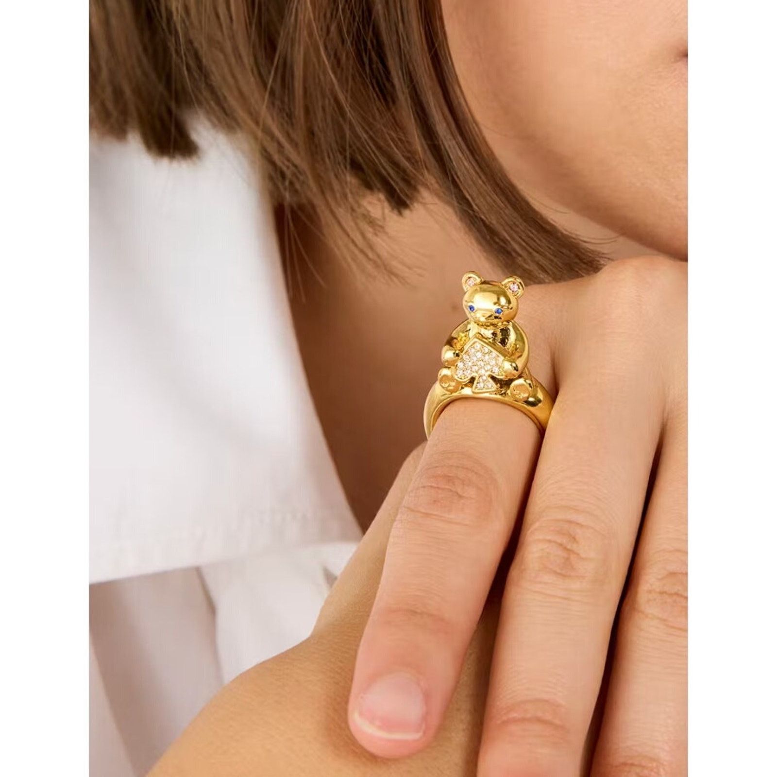Kate Spade Kate Spade Oh What Fun Spade Teddy Bear Ring Size 7 Size ONE SIZE - 6 Thumbnail