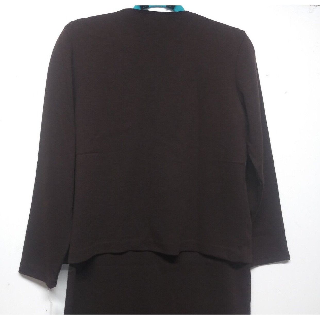 Vintage NWT Vintage Leslie Fay Sweater Dress Brown Sz PM Applique-de Size M / US 6-8 / IT 42-44 - 4 Thumbnail