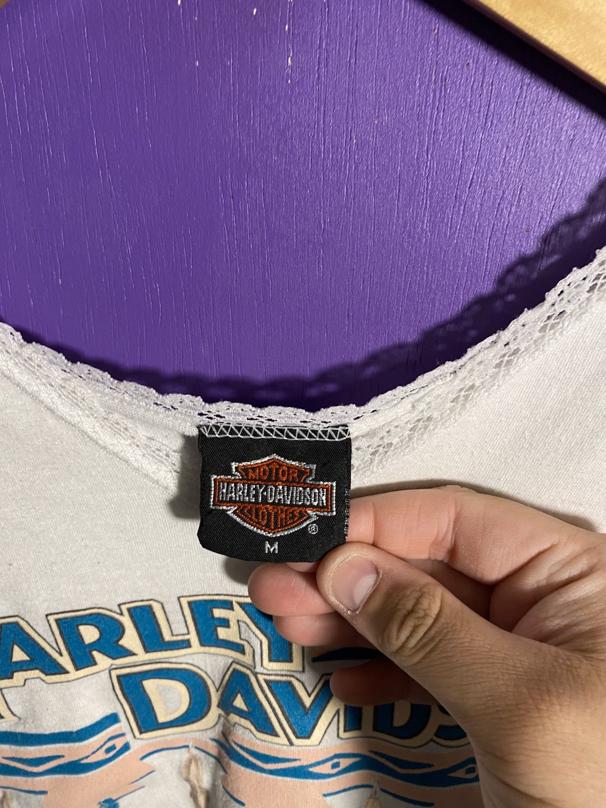 Harley Davidson Vintage 1991 Harley davidson feather logo crop top Size M / US 6-8 / IT 42-44 - 4 Thumbnail
