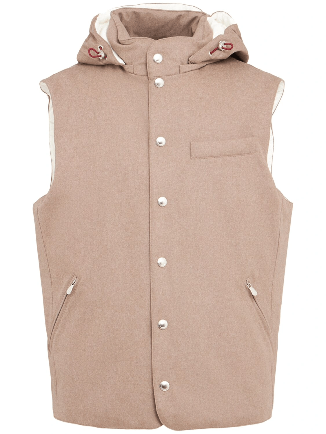 Brunello Cucinelli BRUNELLO CUCINELLI Beige Wool Vest New & Authentic Size US M / EU 48-50 / 2 - 1 Thumbnail