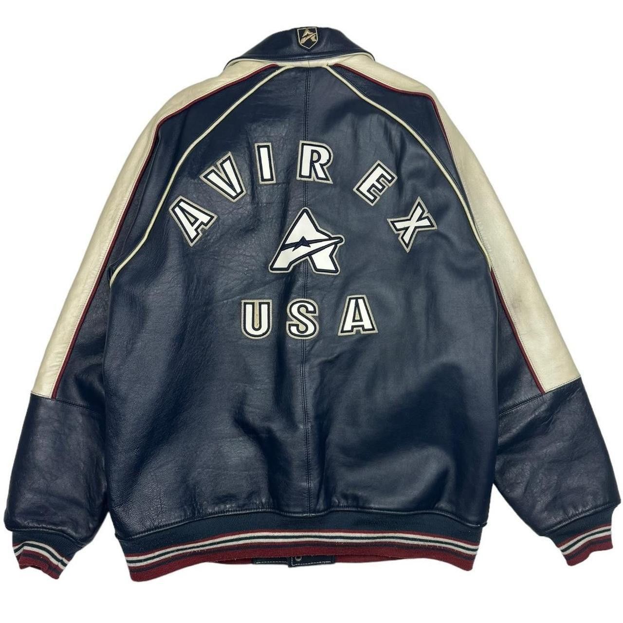 日本未発売 AVIREX NITRO RUN レザージャケット Avirex NITRO RUN LEATHER JACKET BLUE | Moda404 Men's Boutique