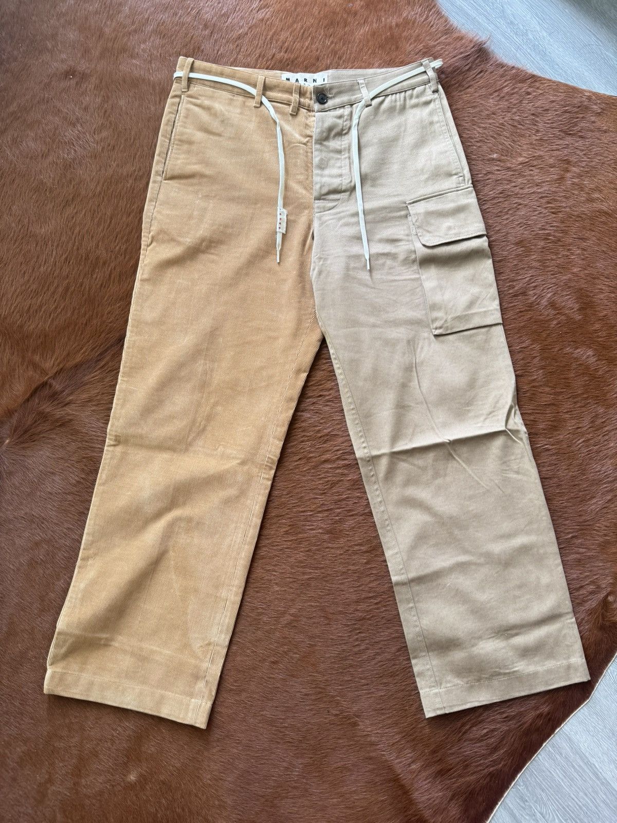 Marni Marni Cargo Corduroy Brown Trousers Size US 32 / EU 48 - 1 Thumbnail