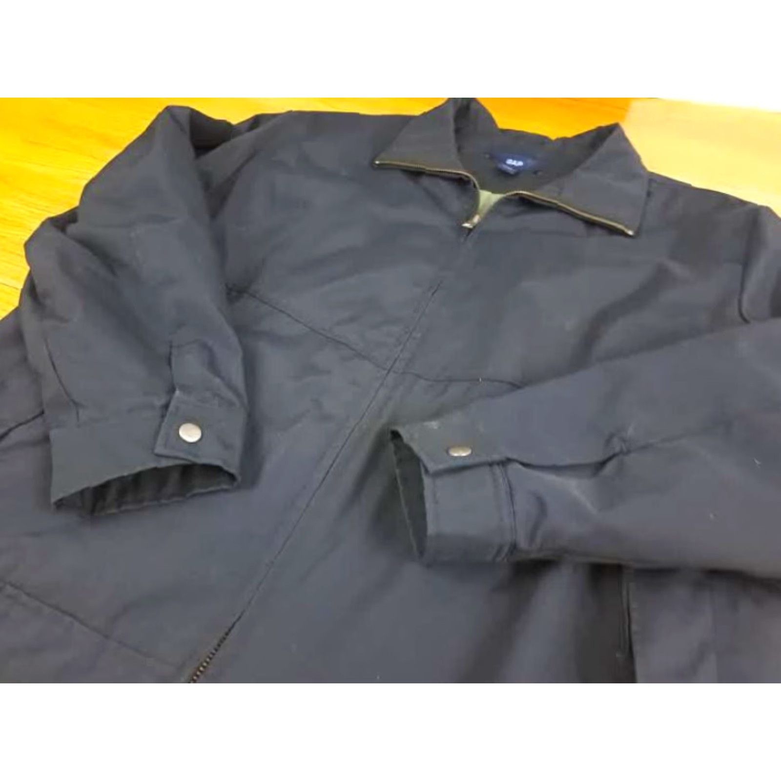 Gap Gap Jacket Bomber Jacket Men XL Navy Lightly Insulated Pockets Zip Spring Canvas Cotton-Nylon Classic Casual Fashion Size US XL / EU 56 / 4 - 3 Thumbnail