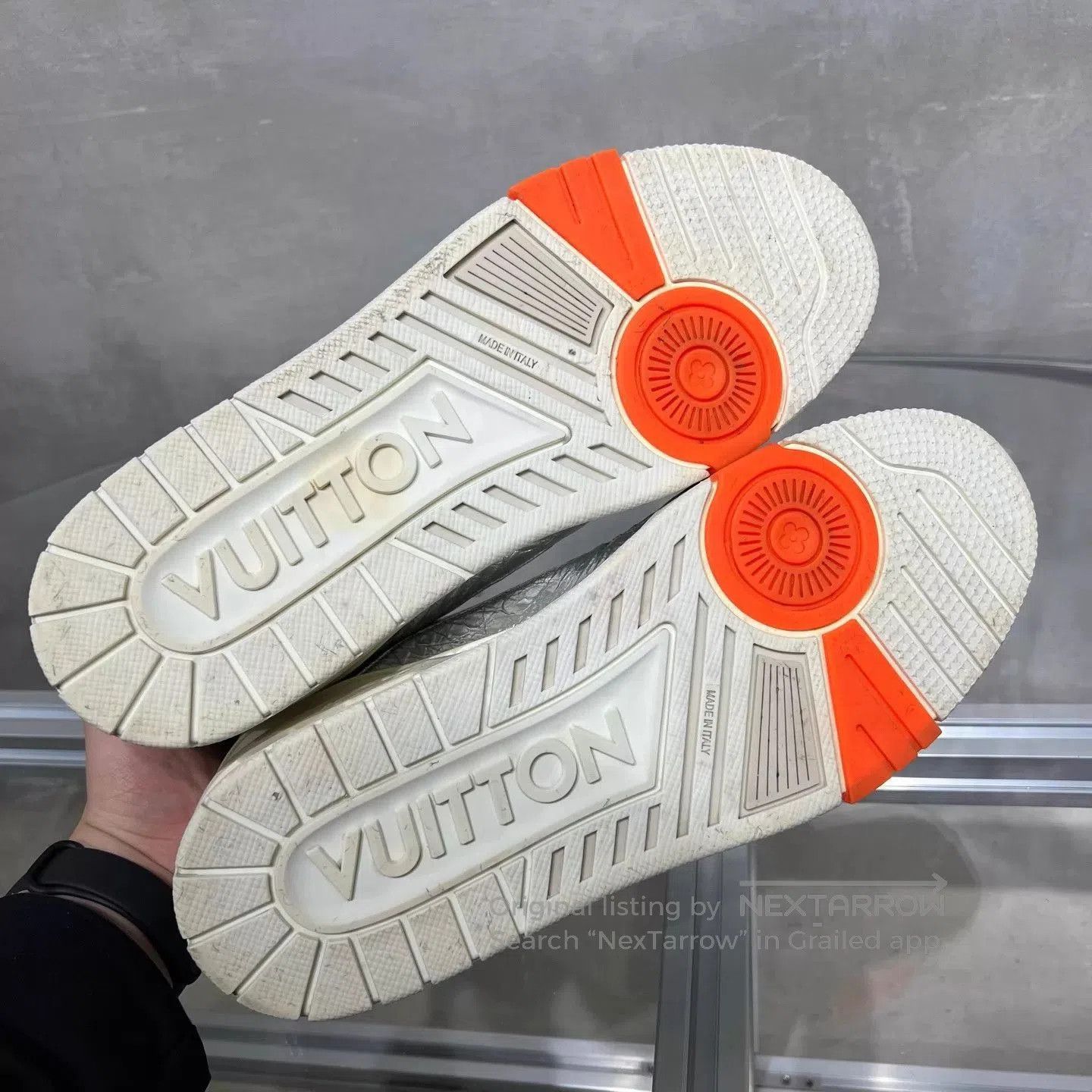 Louis Vuitton Silver Low-Top Sneakers Size 9. Size US 9 / EU 42 - 7 Thumbnail