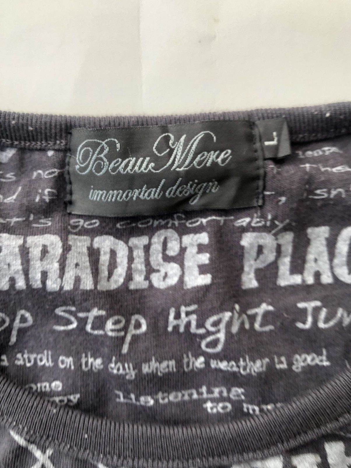 Beauty Beast Japanese Poem Double Layer Beau Mere Longsleeve Punks style Size US L / EU 52-54 / 3 - 6 Thumbnail