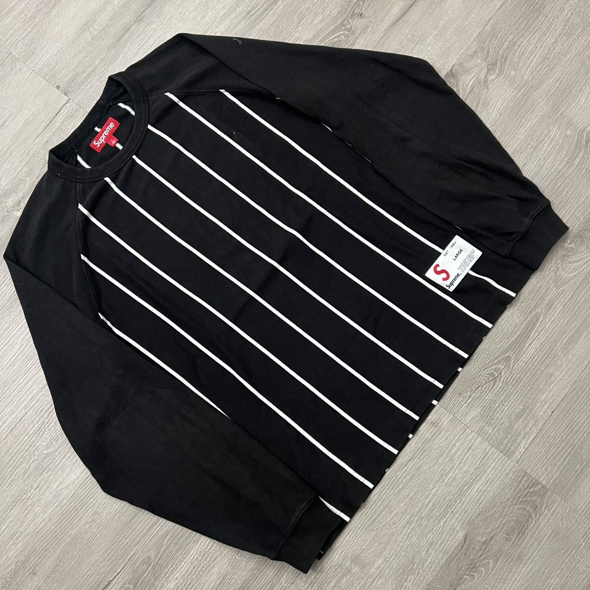 Nike × Supreme Supreme Nike Stripe Rugby Long Sleeve Shirt Black