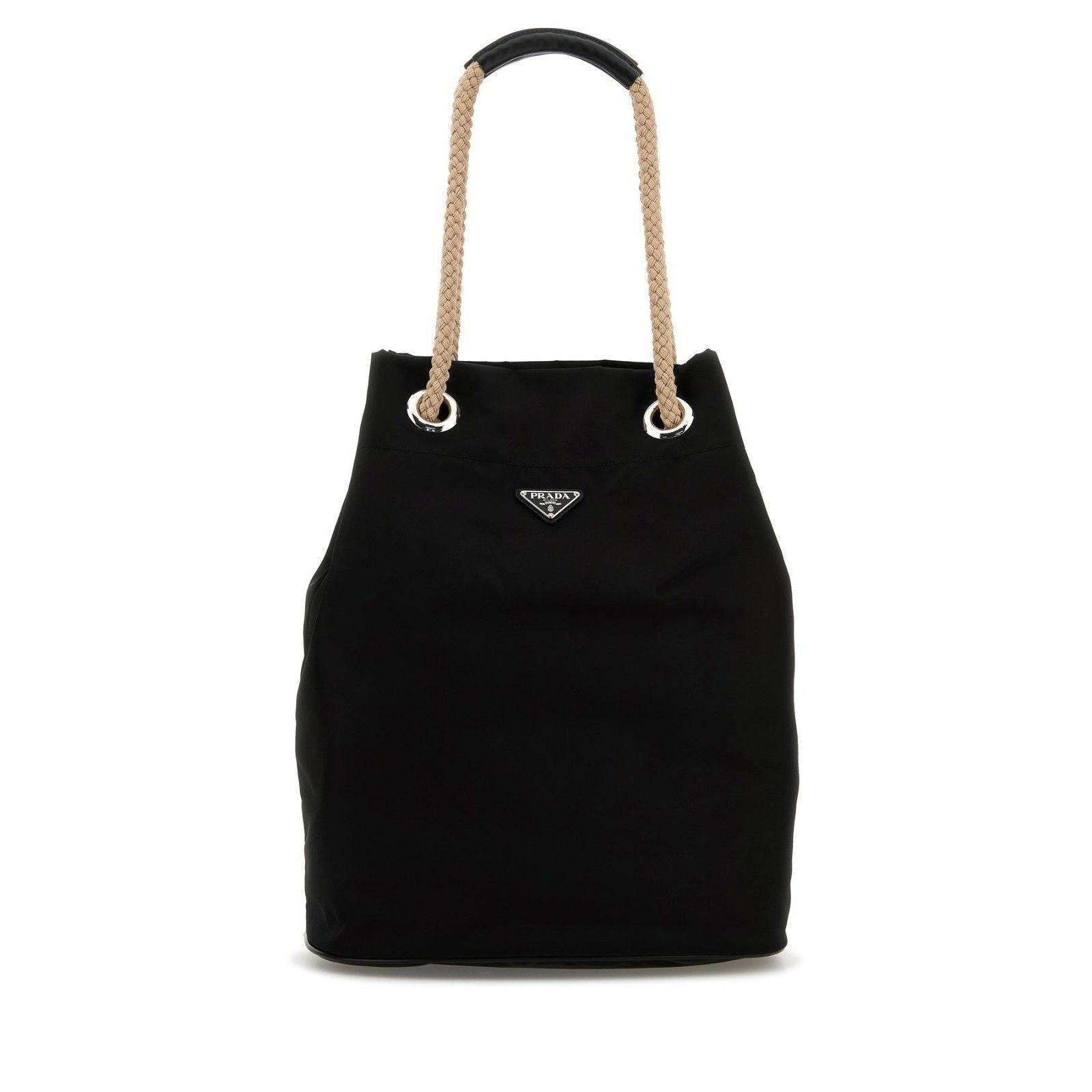 PRADA Re-Nylon Black Nylon Shopper Shoulder Bag New And Auth