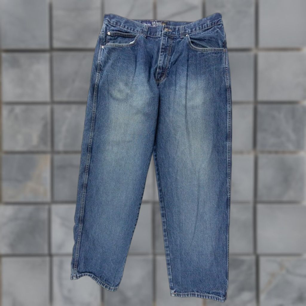 Denime VINTAGE L.A. Gate Jeans Mens 40x32 Denim Wide-Leg 90s Grunge Blue, 5-Pocket, Regular Fit, Zip Closure, Mid Rise, 40x32 Mens Jeans Size US 40 / EU 56 - 1 Thumbnail