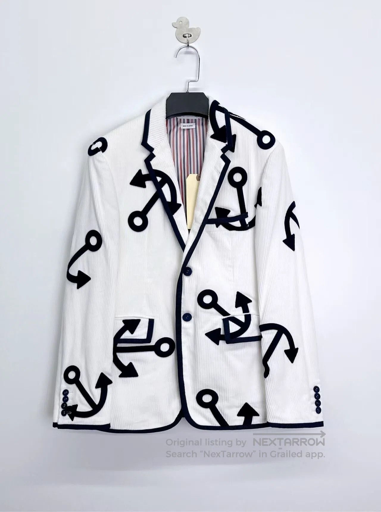Thom Browne Thom Browne Corduroy Stripe Anchor Logo Blazer. Size US M / EU 48-50 / 2 - 1 Thumbnail