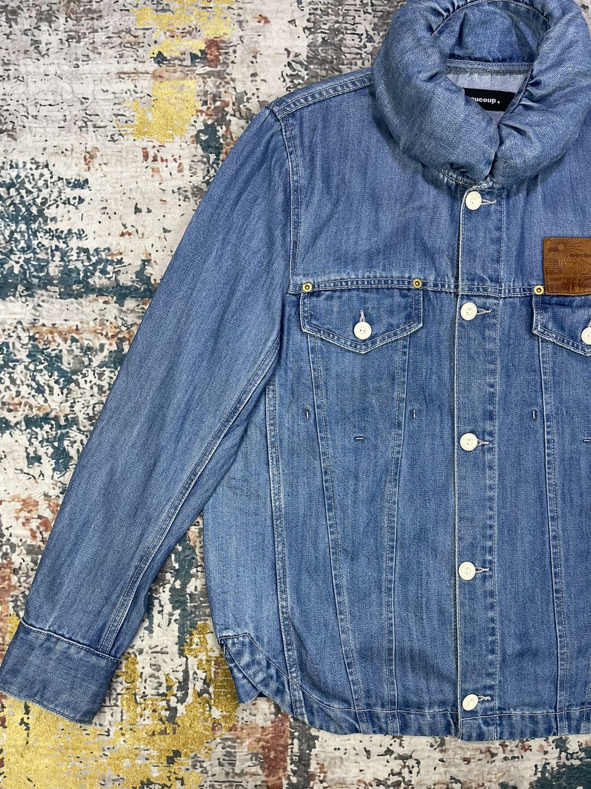 mercibeaucoup Issey Miyake Mercibeaucoup, Pillow Neck Denim Shirt Jacket Size US S / EU 44-46 / 1 - 3 Thumbnail