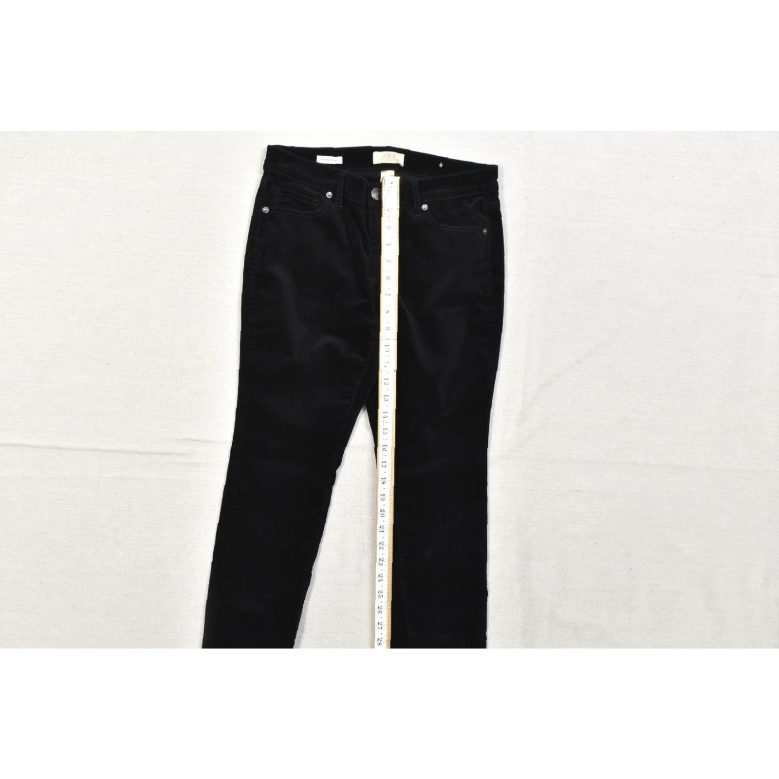 Loft LOFT Outlet Modern Skinny Corduroy Pants Women's 6P Petite Black Cotton Stretch Slim & Stretch Size 28" / US 6 / IT 42 - 4 Thumbnail