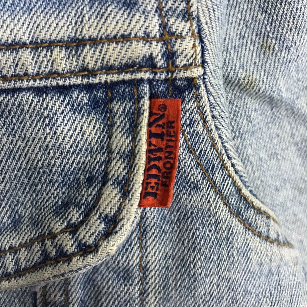 Edwin Vintage Edwin Disstressed Stains Denim Trucker Jacket Size US S / EU 44-46 / 1 - 3 Thumbnail
