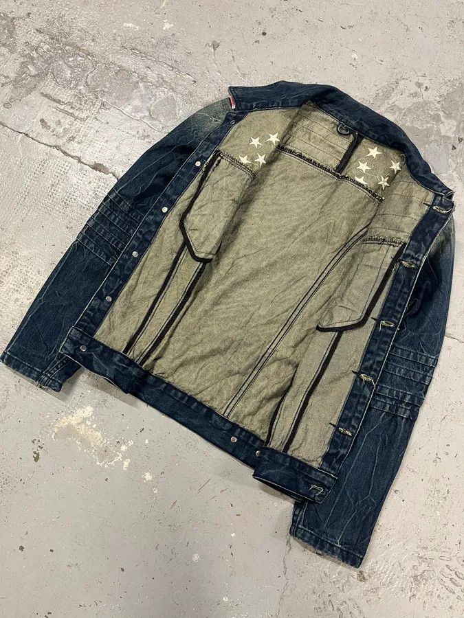 Dsquared2 × Vintage Dsquared2 Blue Faded Denim US Flag Jacket Size US S / EU 44-46 / 1 - 5 Thumbnail