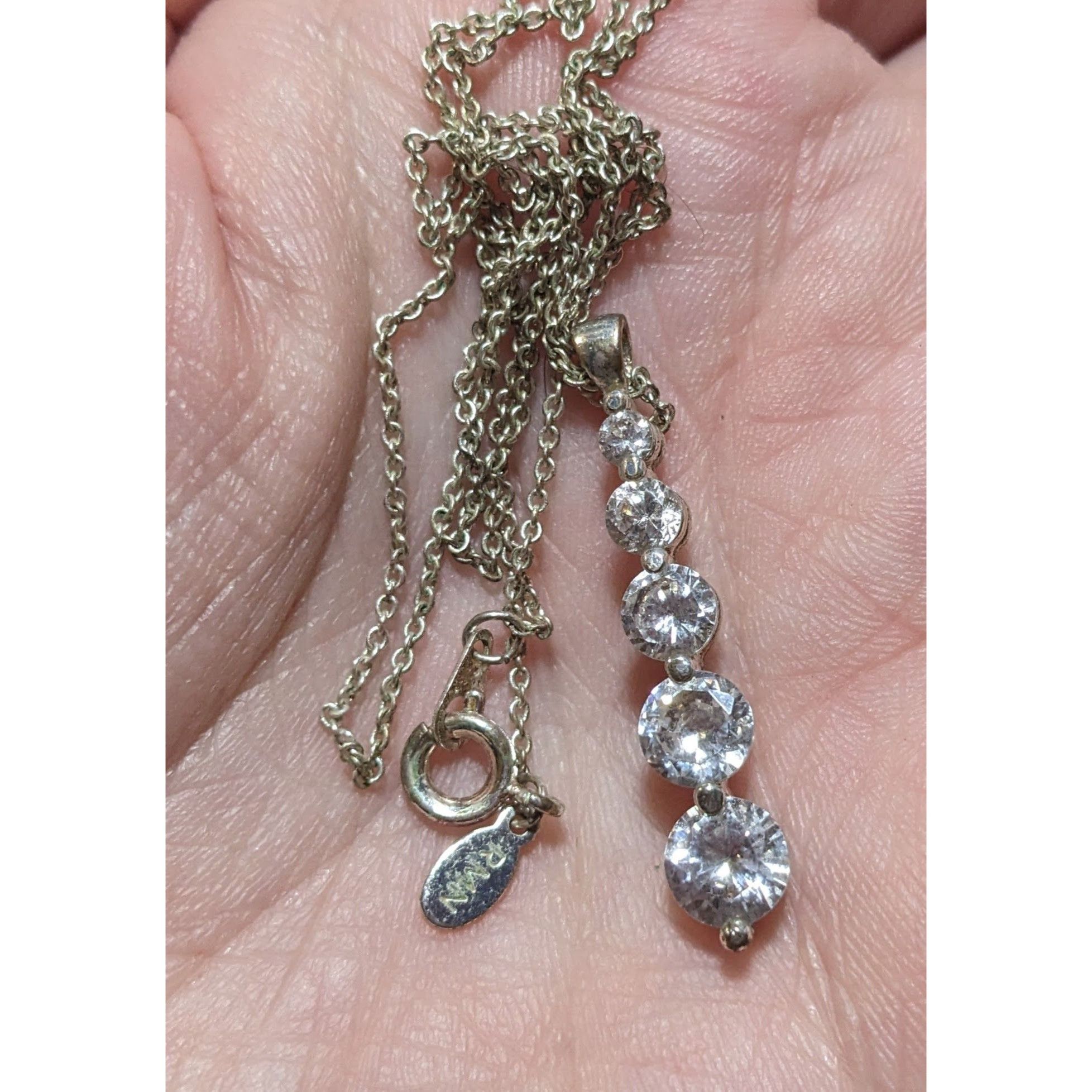 Other Roman Silver Tone Rhinestone Pillar Pendant Necklace Size ONE SIZE - 10 Thumbnail