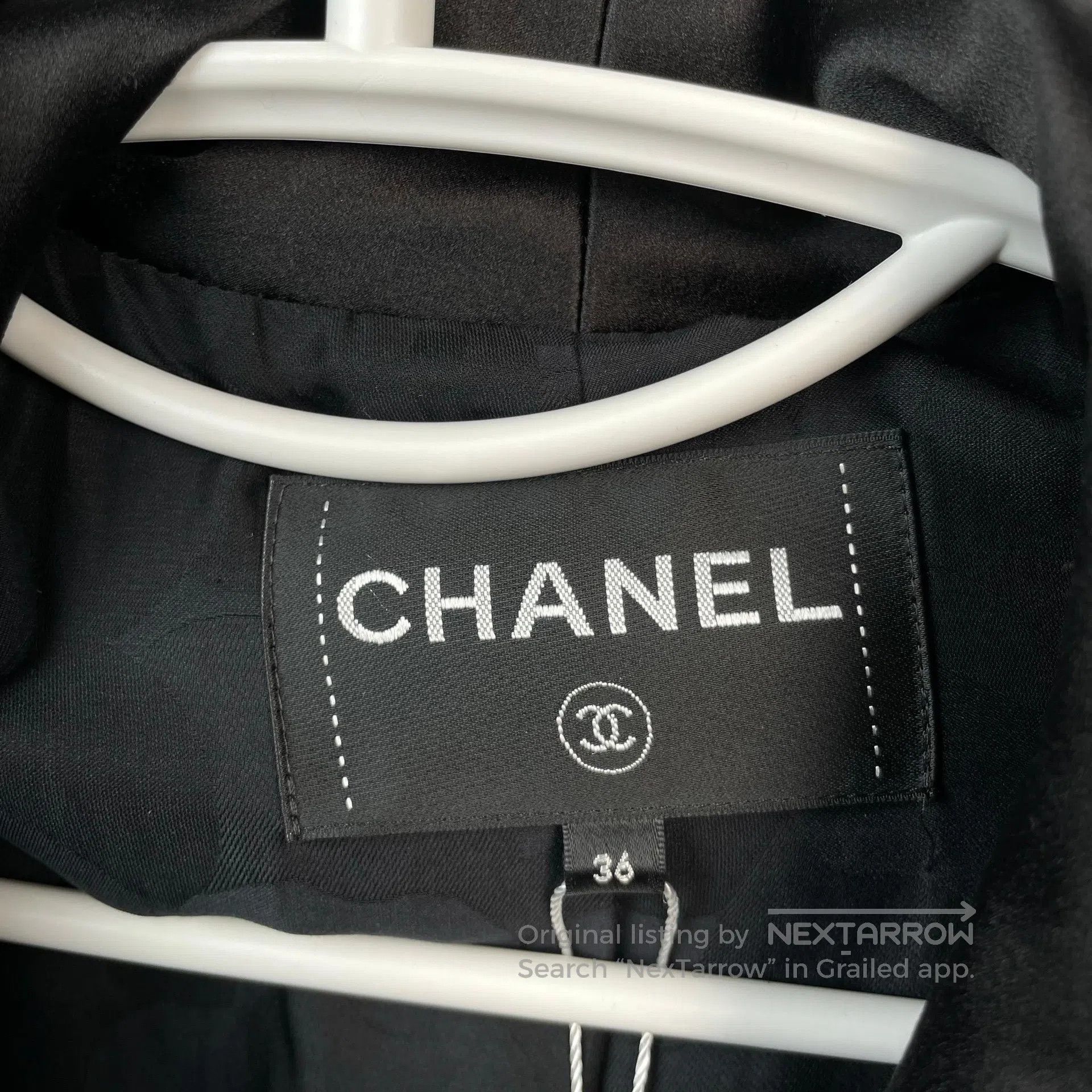 Chanel Chanel Black Fine Sparkle Shape Outerwear| Size XS / US 0-2 / IT 36-38 - 8 Thumbnail