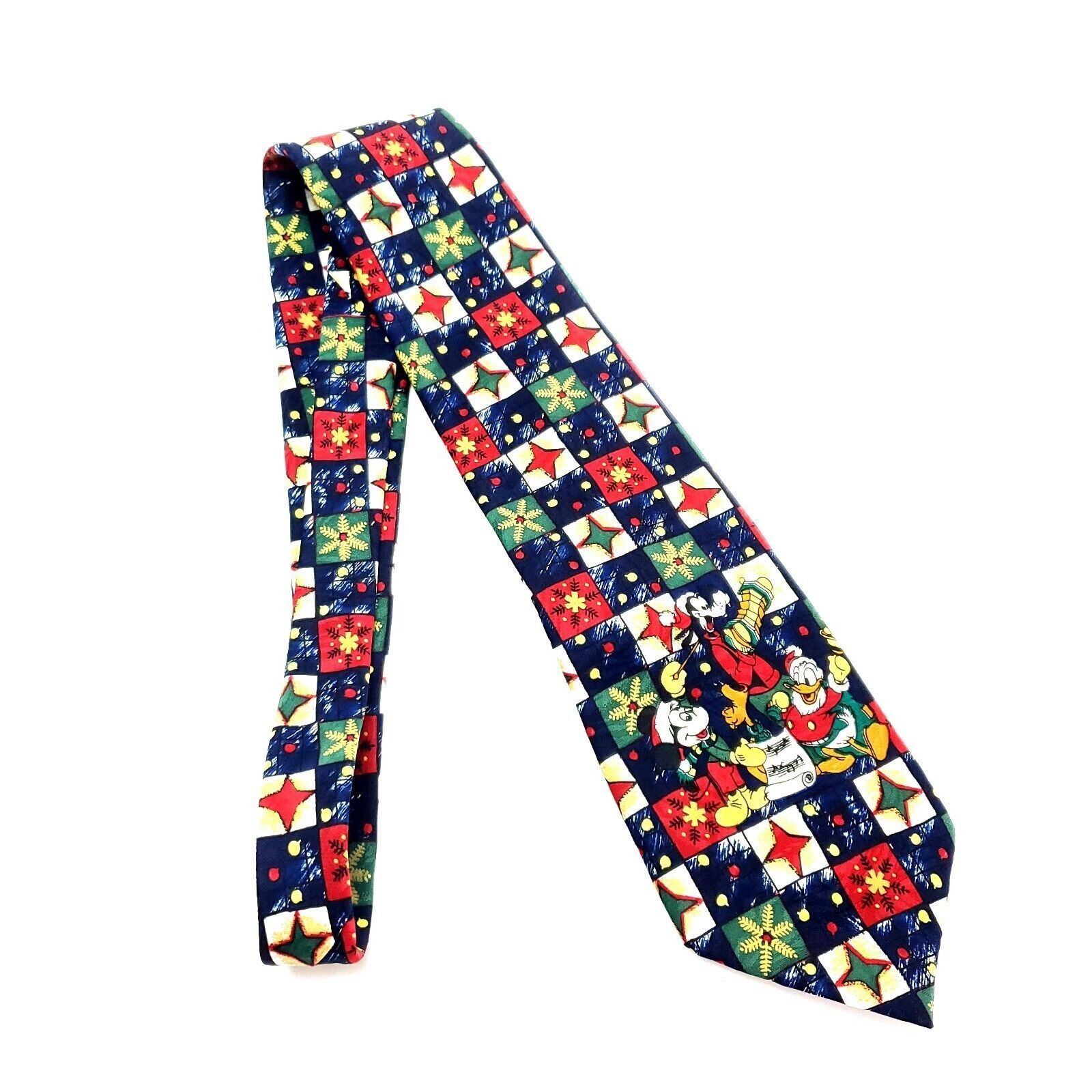 Mickey Unlimited Mickey Unlimited Polyester Tie Wide Blue Christmas Goofy Don Size ONE SIZE - 6 Thumbnail