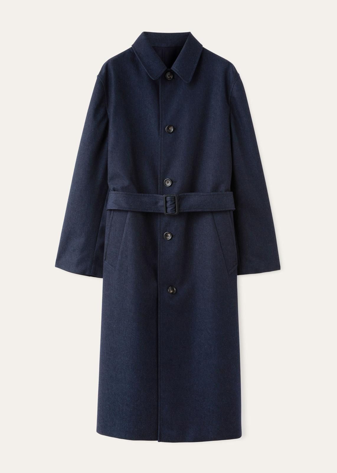 Loro Piana o1srvl11e0525 FAO0532 Yudaki Reversible Coat in Dark Blue Size S / US 4 / IT 40 - 1 Thumbnail