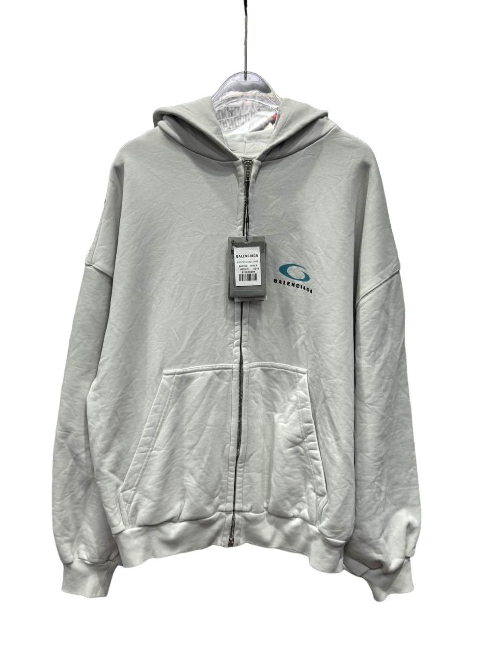 Balenciaga Balenciaga Oval Logo Zip Hoodie Size M Size US M / EU 48-50 / 2 - 1 Thumbnail