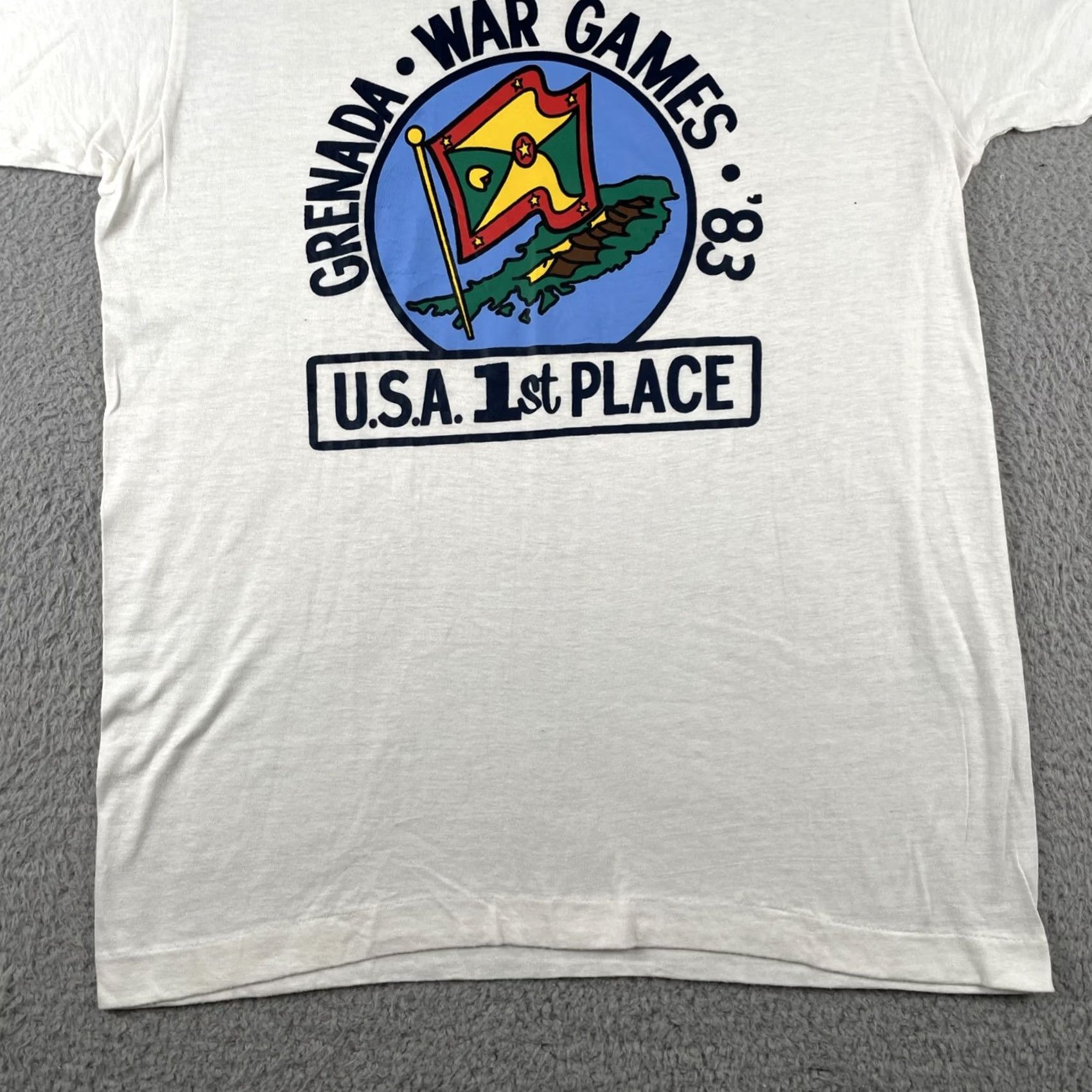 Vintage VINTAGE Texas Tops T Shirt XL Single Stitch Grenada War Games 1983 USA 1st Place 80s Mens Size US XL / EU 56 / 4 - 4 Thumbnail