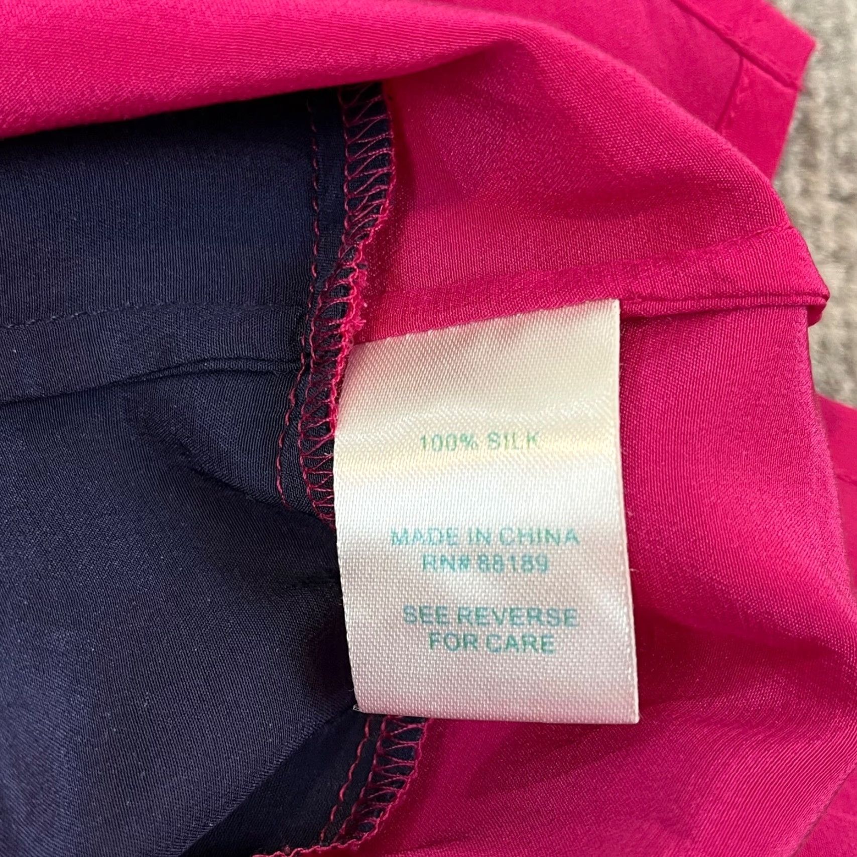 Lilly Pulitzer Lilly Pulitzer Women's Blouse XS Silk Colorblock Elsa Blue Pink Casual Office Wear Size XS / US 0-2 / IT 36-38 - 7 Thumbnail