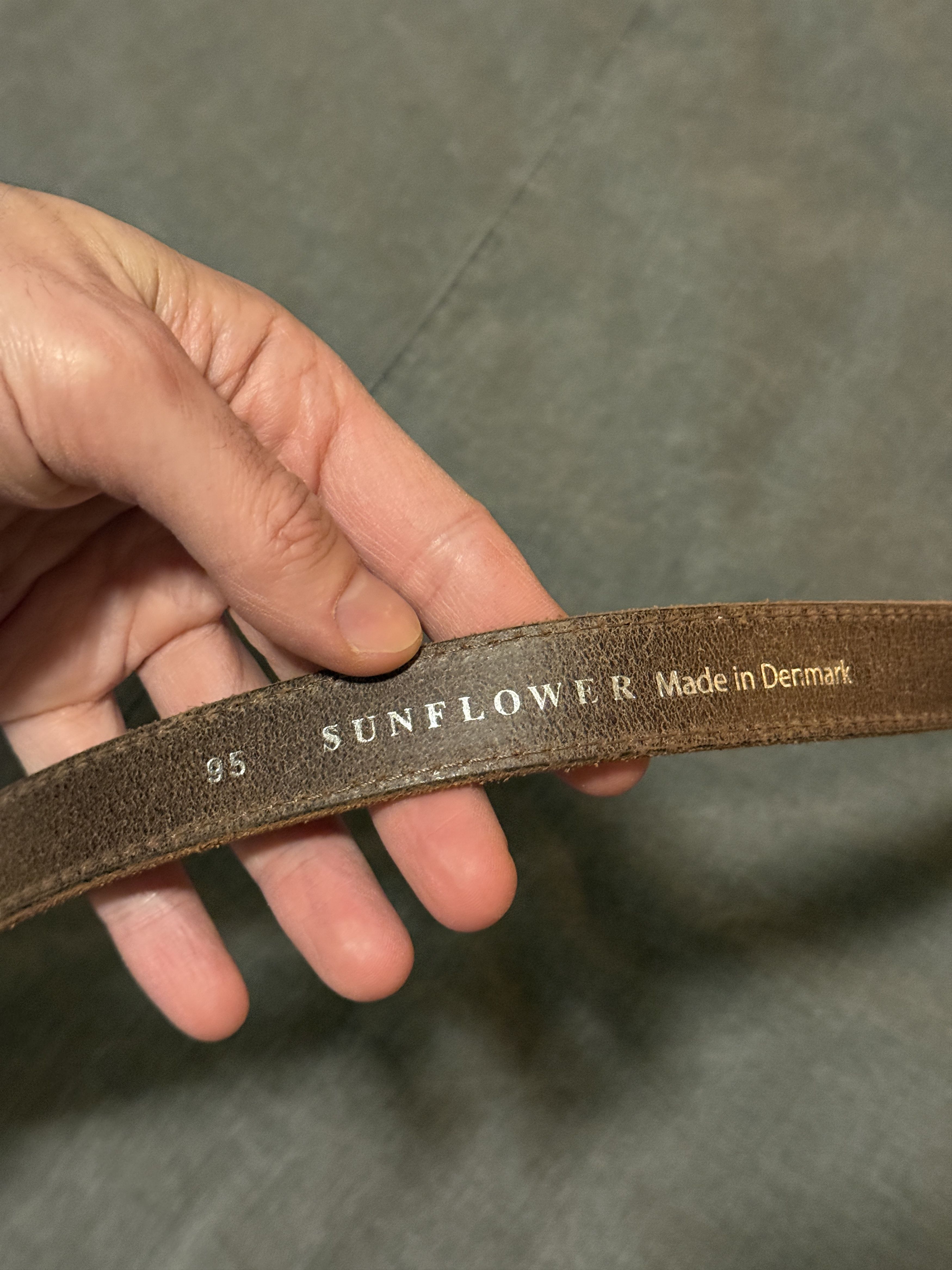 Sunflower Brown leather belt Size ONE SIZE - 2 Thumbnail
