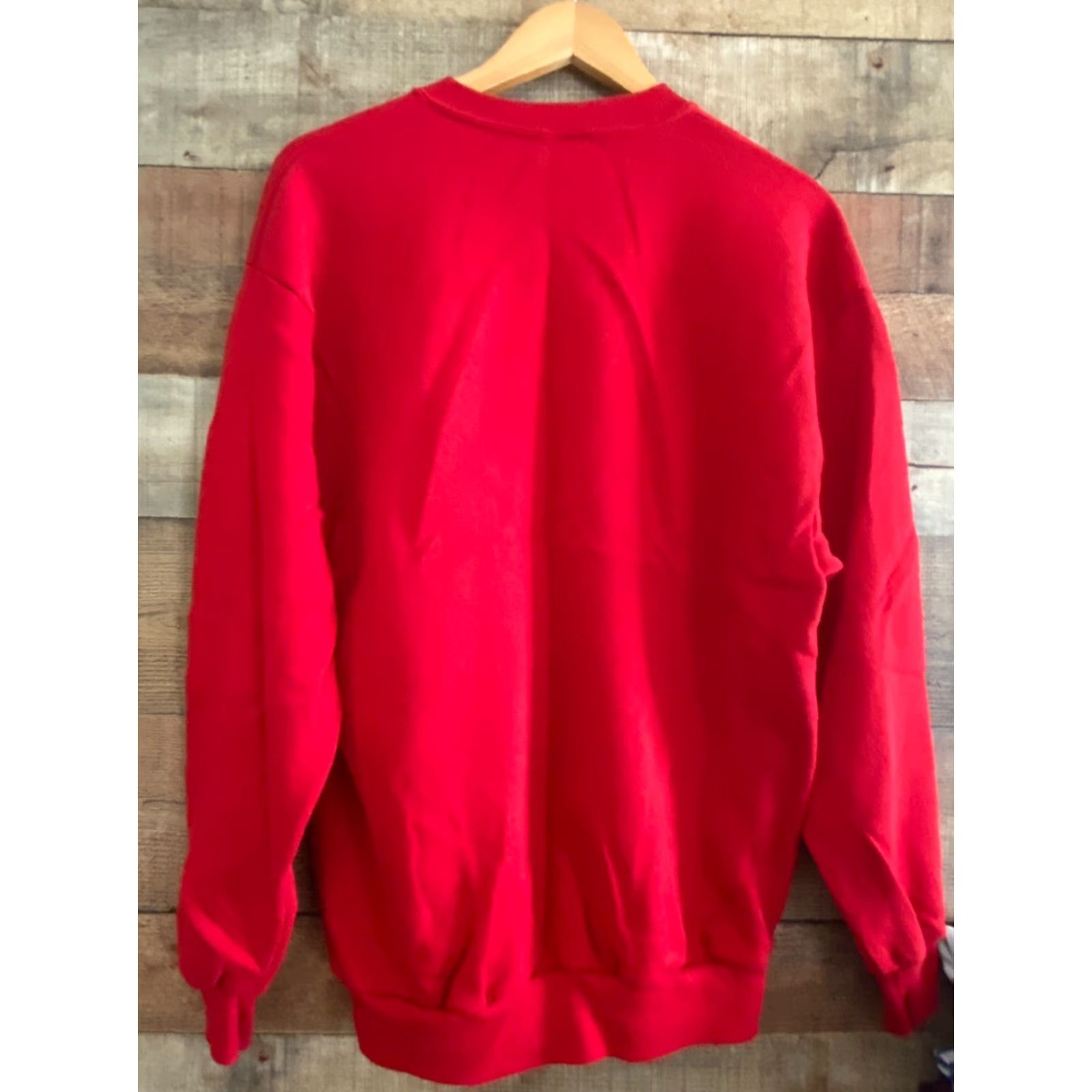 Jerzees VINTAGE Jerzees Red Christmas Crew Neck Sweatshirt Large Unisex Adults Sweatshirt Crew Neck Graphics Made in USA Size L / US 10 / IT 46 - 4 Thumbnail