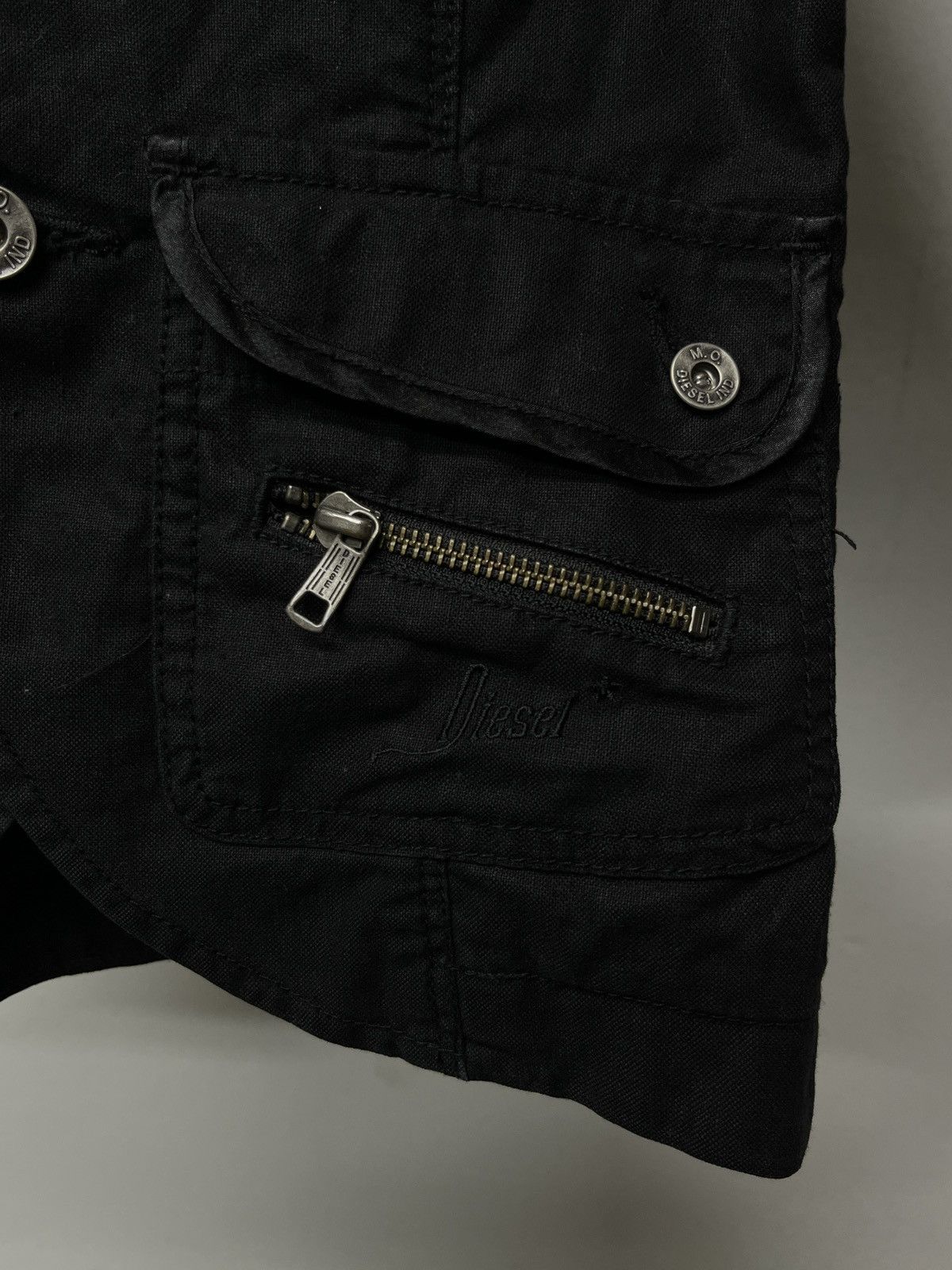 KMRii Y2K DIESEL Flared Jacket Blazer Punk Seditionaries Style Size XS / US 0-2 / IT 36-38 - 4 Thumbnail