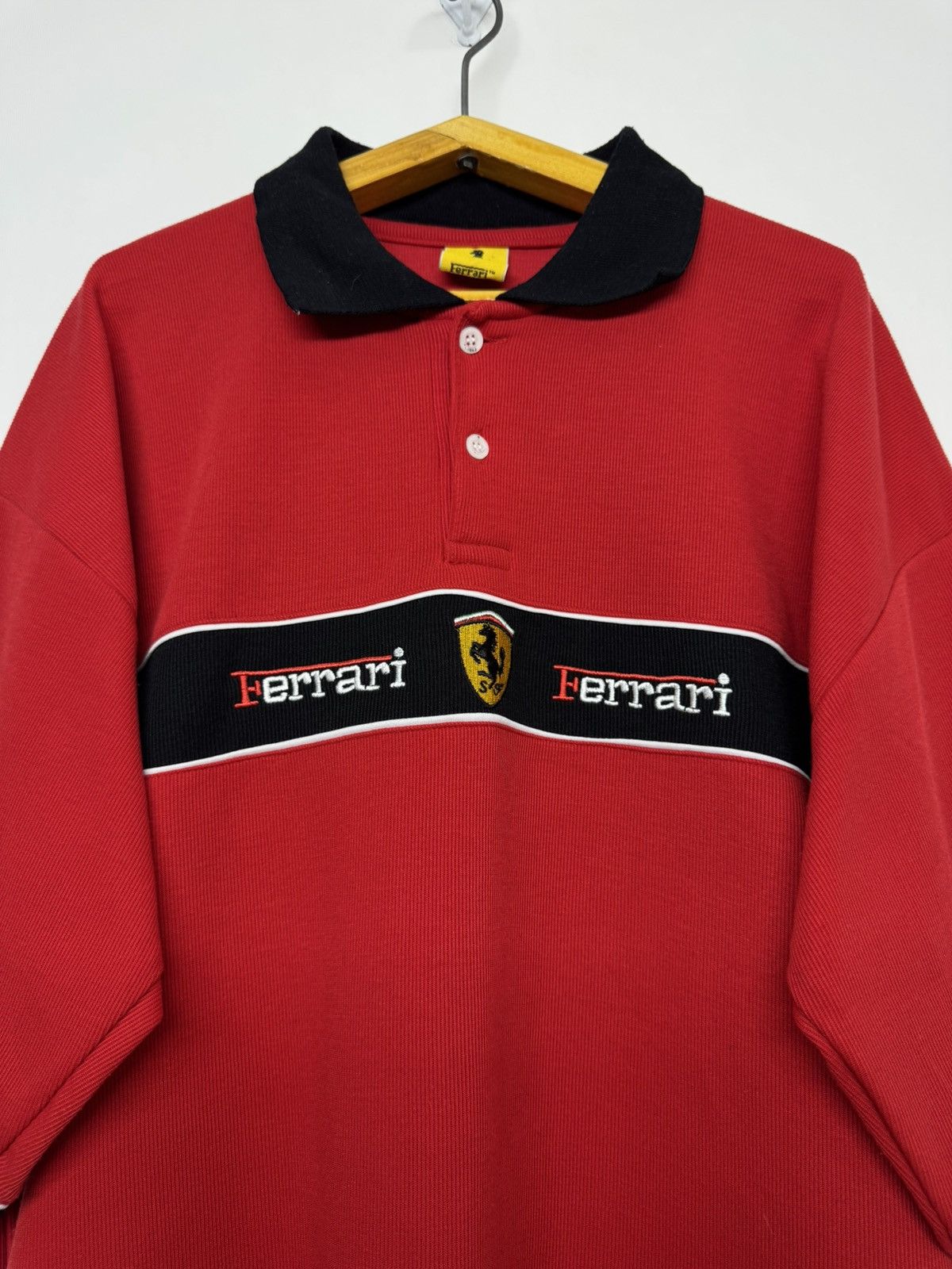 Ferrari Vintage Ferrari Polo Shirt 1998 Racing F1 Vodafone Y2K Size US XL / EU 56 / 4 - 1 Thumbnail