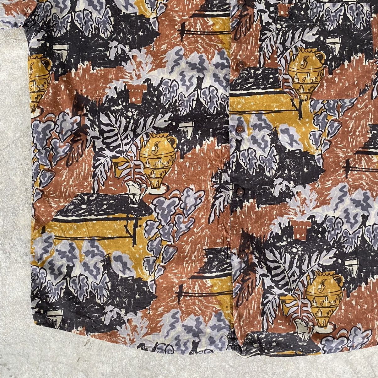 Yves Saint Laurent Vintage 90’s YSL Pour Homme Batik Abstract Button Ups Shirts Size US L / EU 52-54 / 3 - 5 Thumbnail