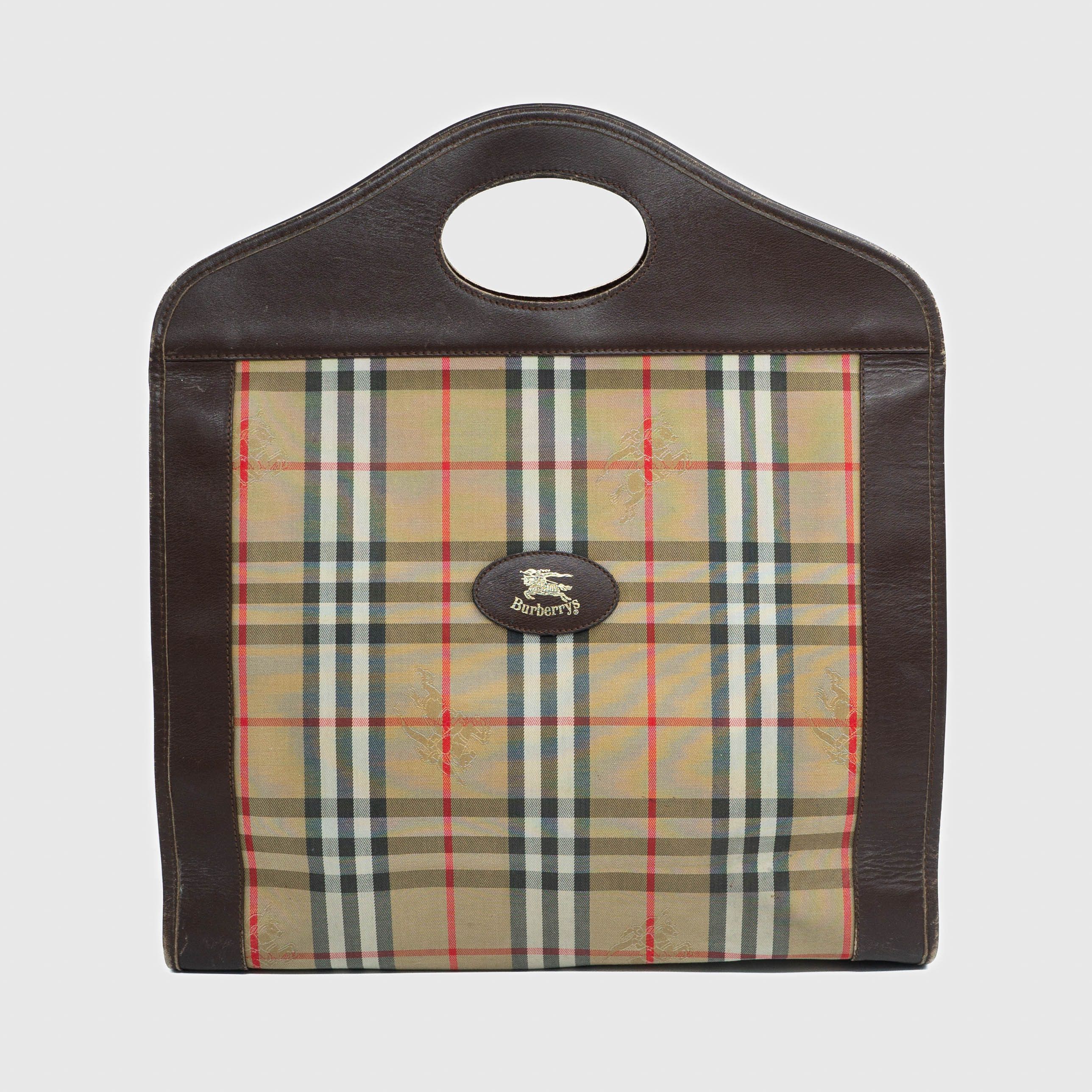 Burberry BURBERRY Check Monogram Tote Women Bag Vintage 90s 00s Grailed