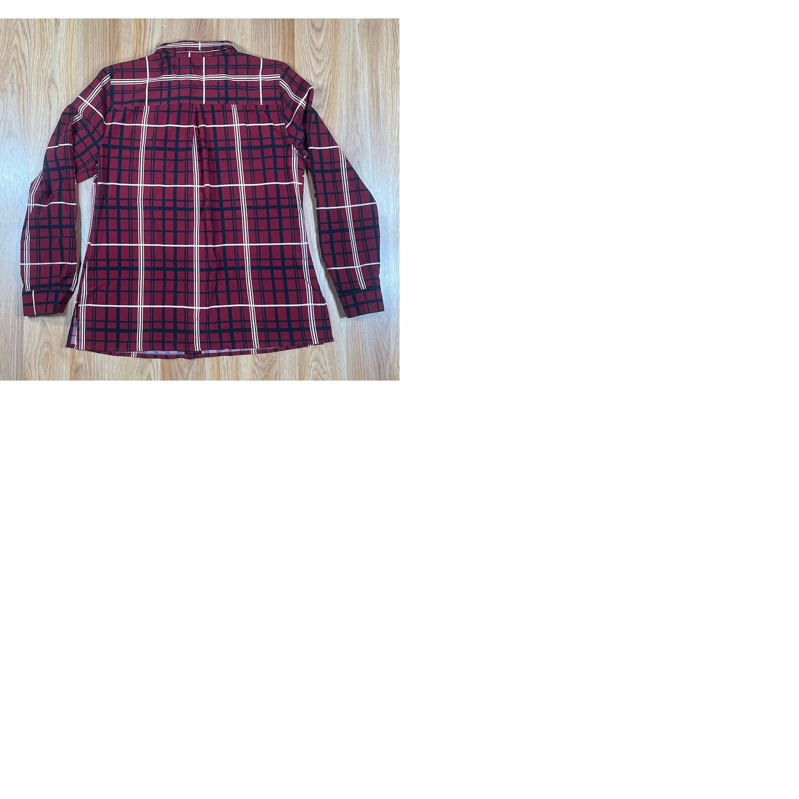 Vintage Studio Works Shirt Womens S Check Button Front Long Sleeve Collared Casual Red Size S / US 4 / IT 40 - 9 Thumbnail