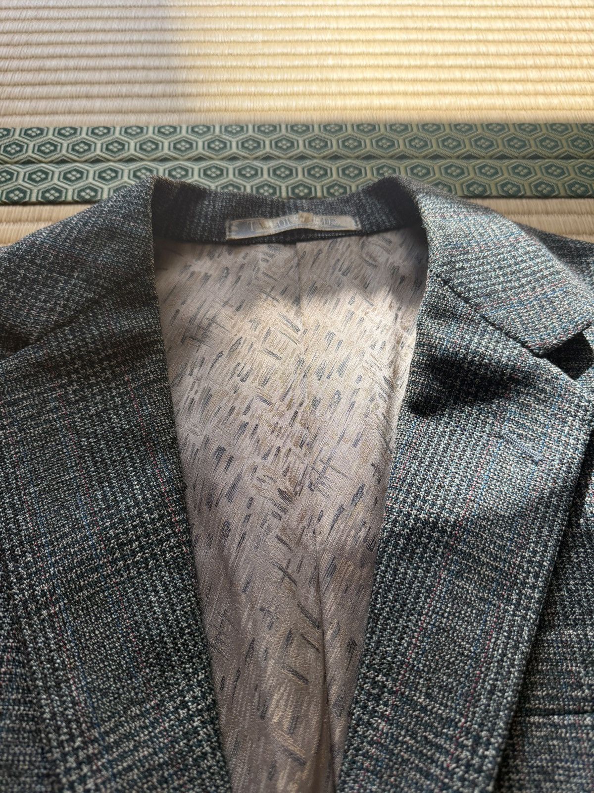 Other Vintage Japanese Serge Sports Jacket Kobe Blue Grey Check Size US L / EU 52-54 / 3 - 8 Thumbnail